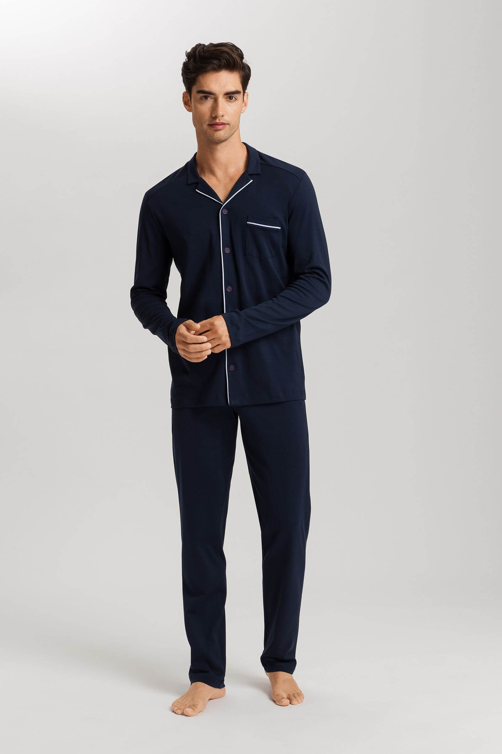 Пижама с длинным рукавом. Цвет Синий (071610)