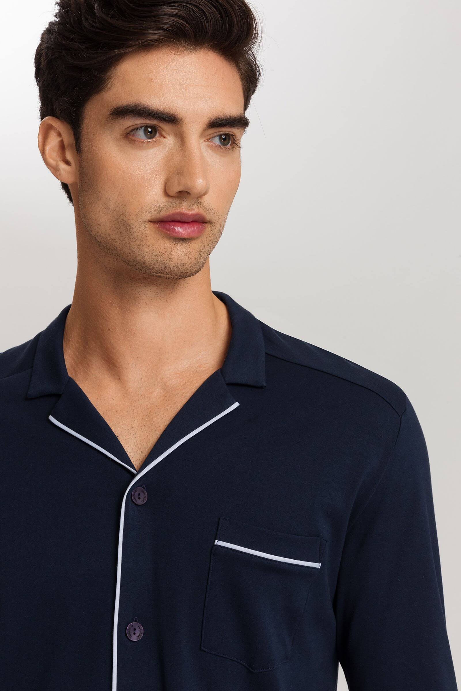 Пижама с длинным рукавом. Цвет Синий (071610)