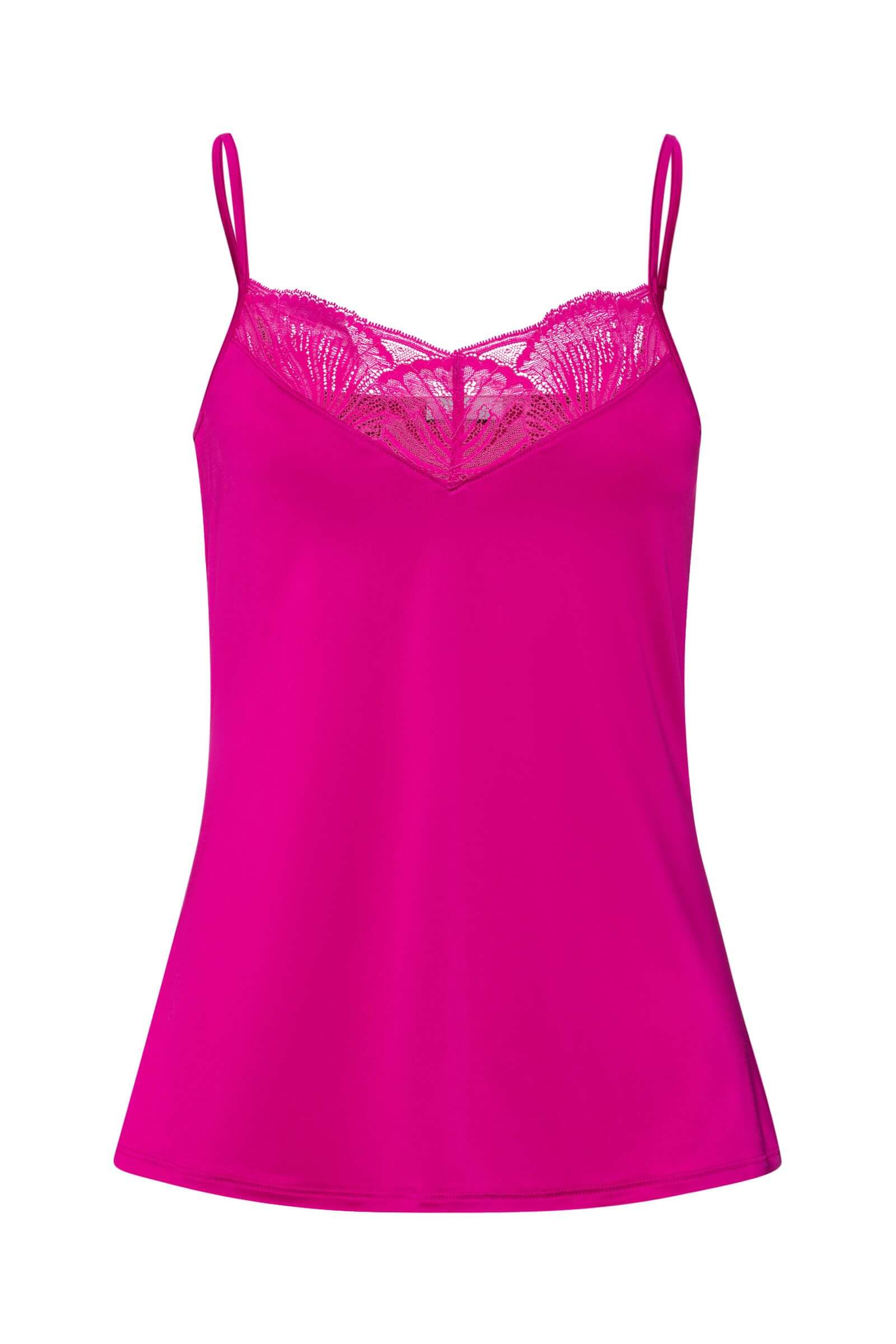 Топ из вискозы с кружевом. Цвет Фуксия (071370)