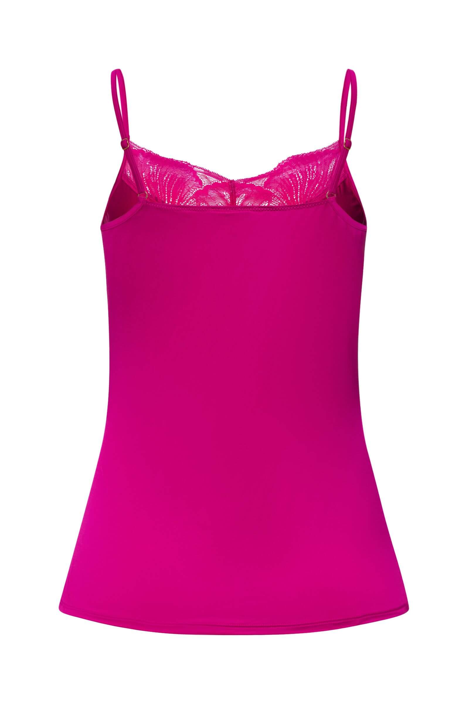 Пижамный топ из вискозы с кружевом. Цвет Фуксия (071370)