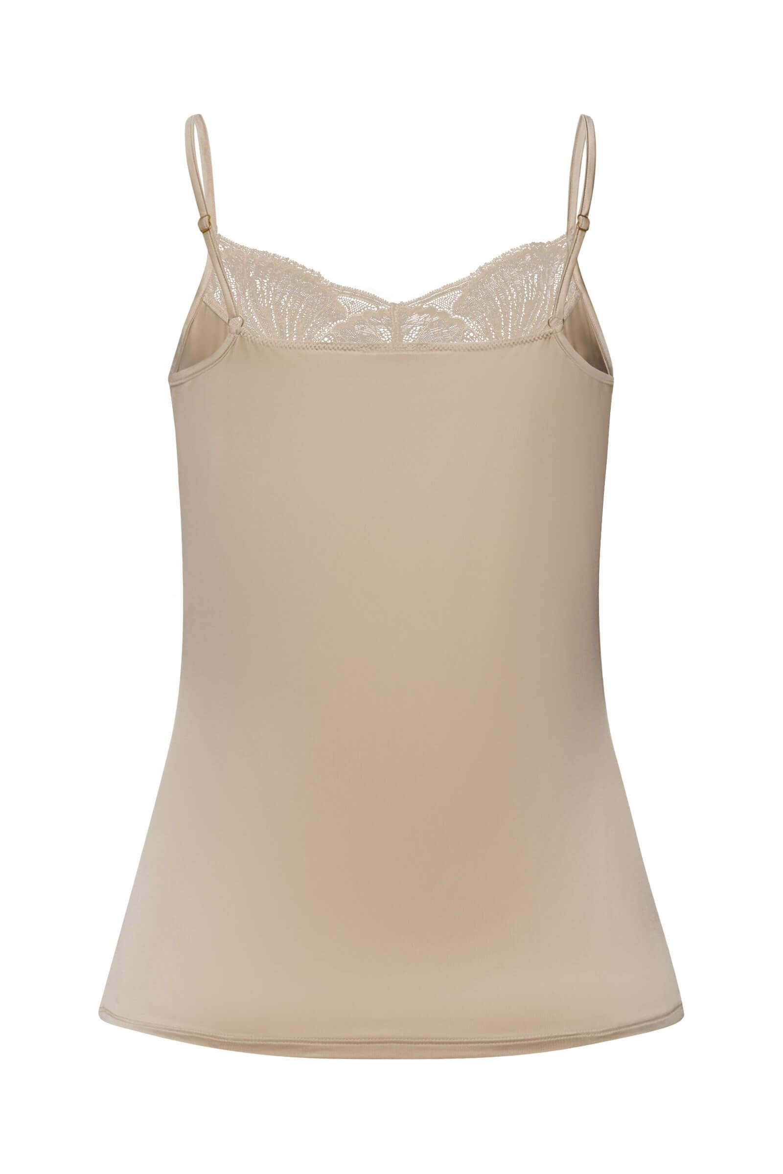 Пижамный топ из вискозы с кружевом. Цвет Бежевый (072216)