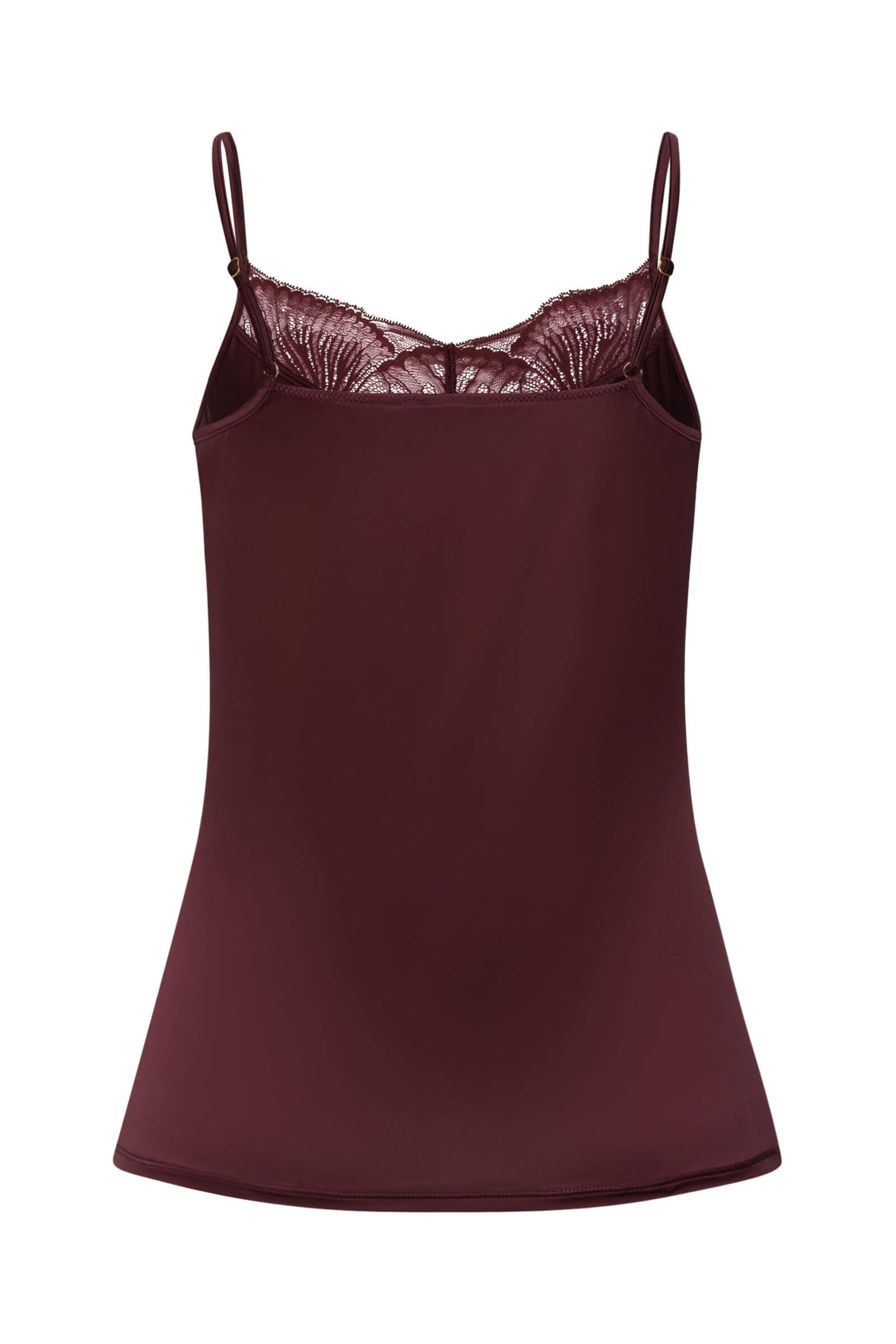 Пижамный топ из вискозы с кружевом. Цвет Бордовый (072421)