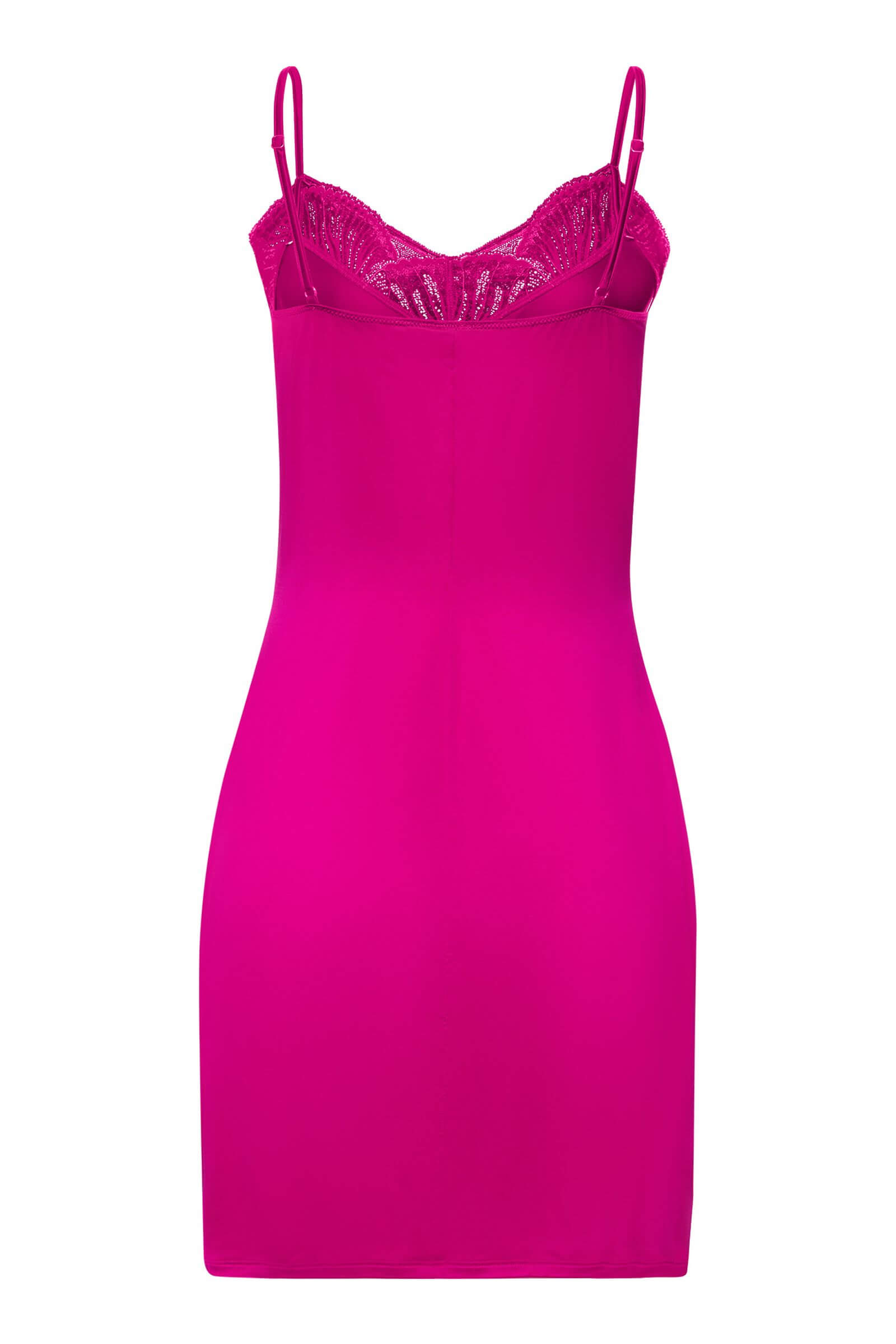 Комбинация из вискозы с кружевом. Цвет Фуксия (071370)