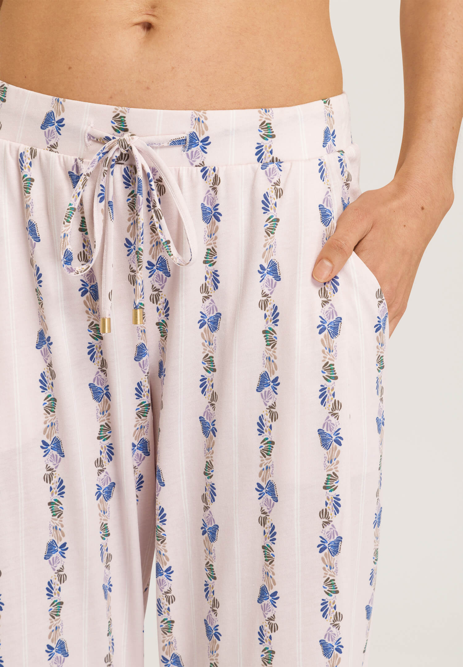 Пижамные брюки из хлопка и модала. Цвет Пудровый (2391)