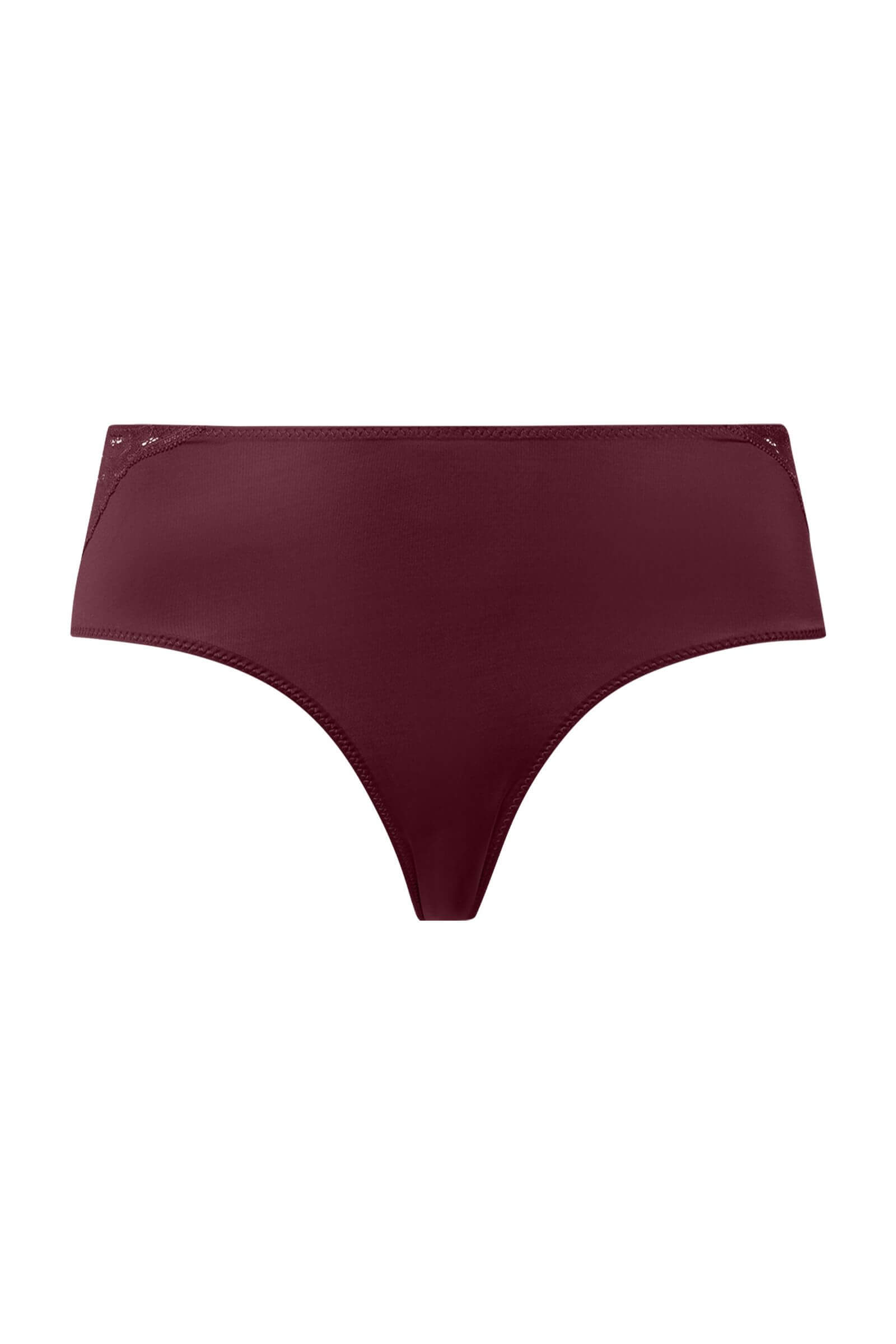 Трусы хипстеры из вискозы с кружевом. Цвет Бордовый (072421)