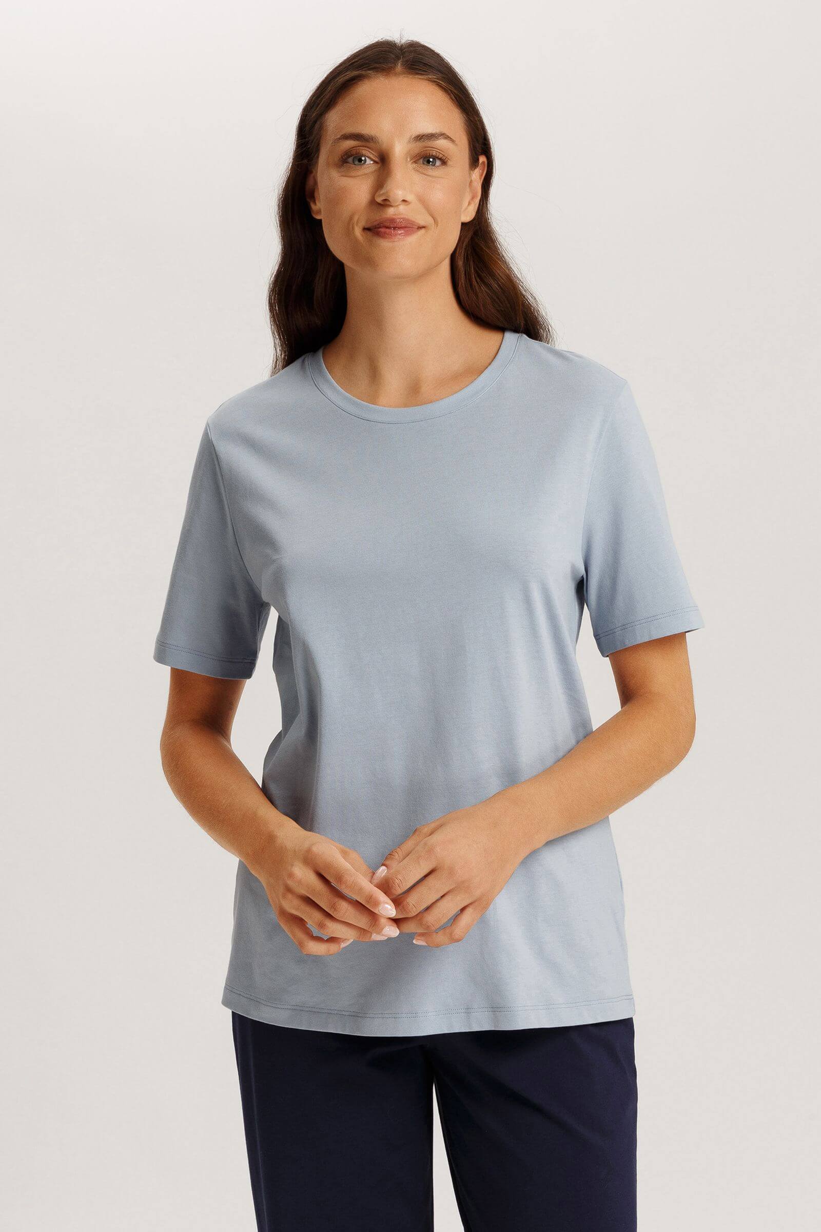 Футболка с круглым вырезом. Цвет Голубой (072622)