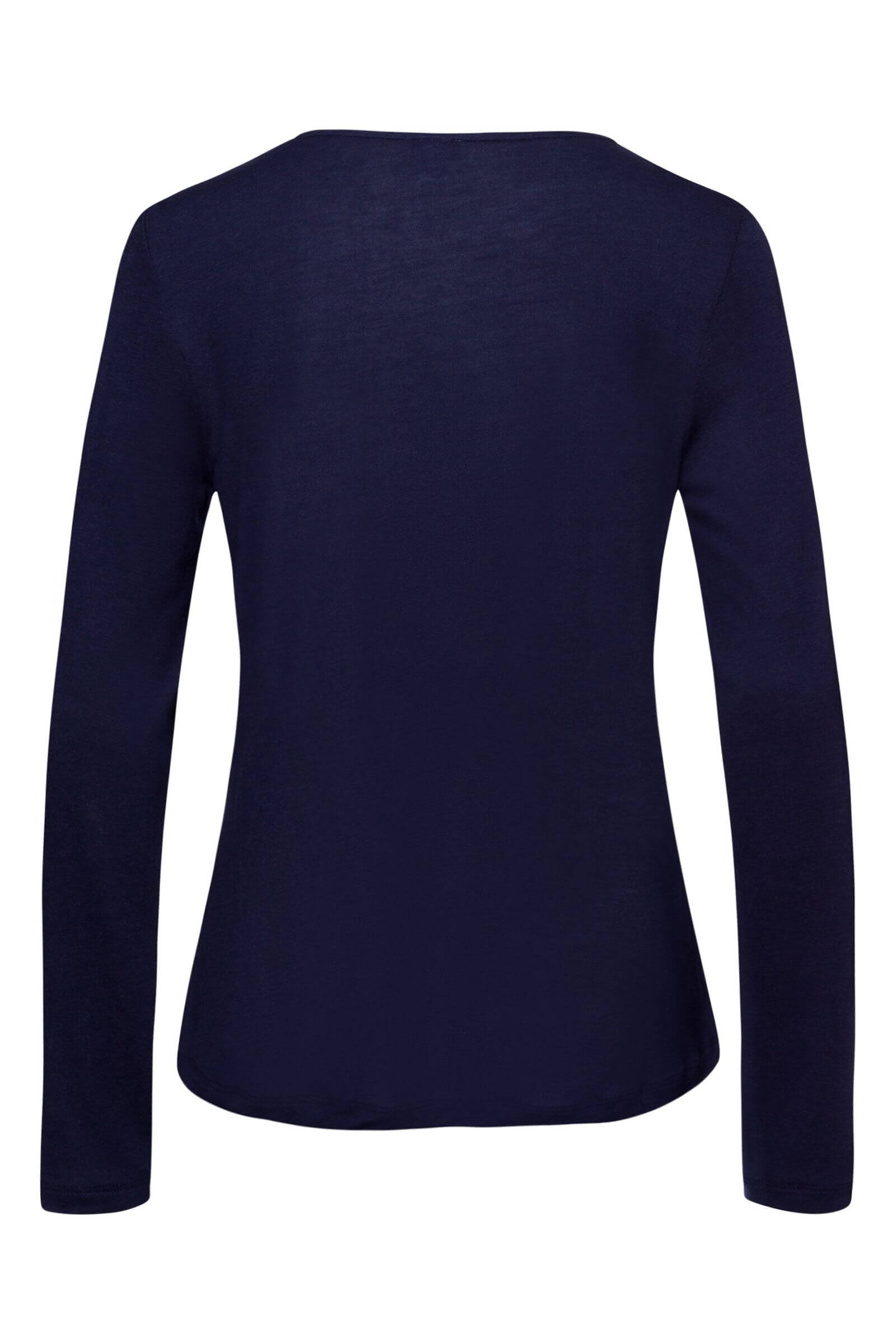 Лонгслив с добавлением шерсти. Цвет Синий (072621)