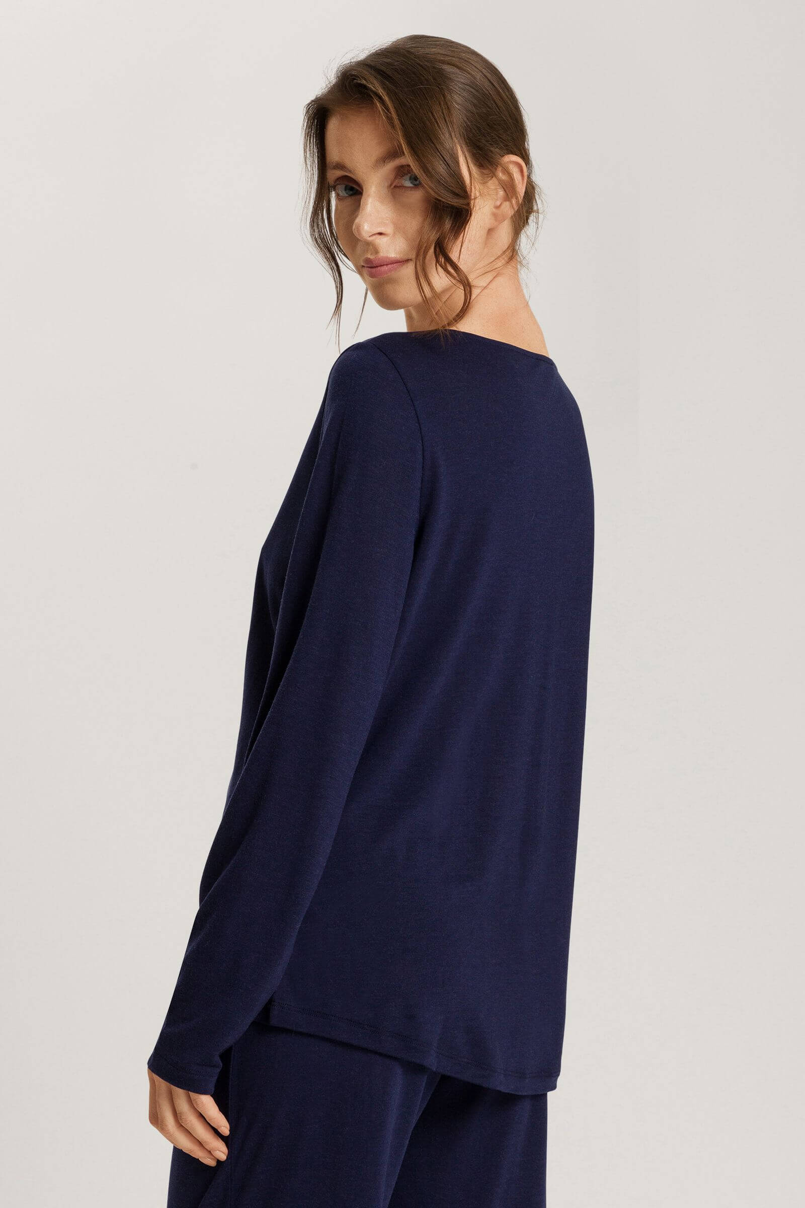 Лонгслив с добавлением шерсти. Цвет Синий (072621)