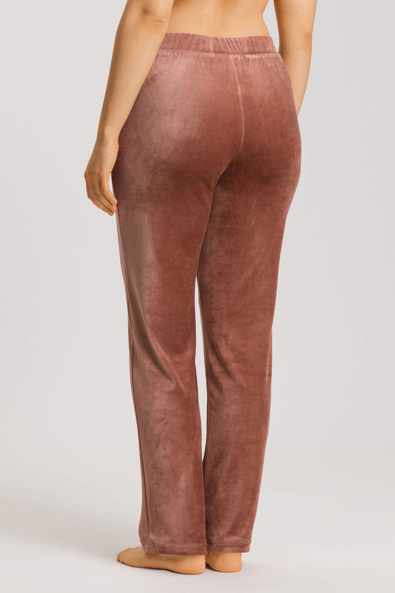 Прямые брюки из хлопкового велюра. Цвет Коричневый (072348)