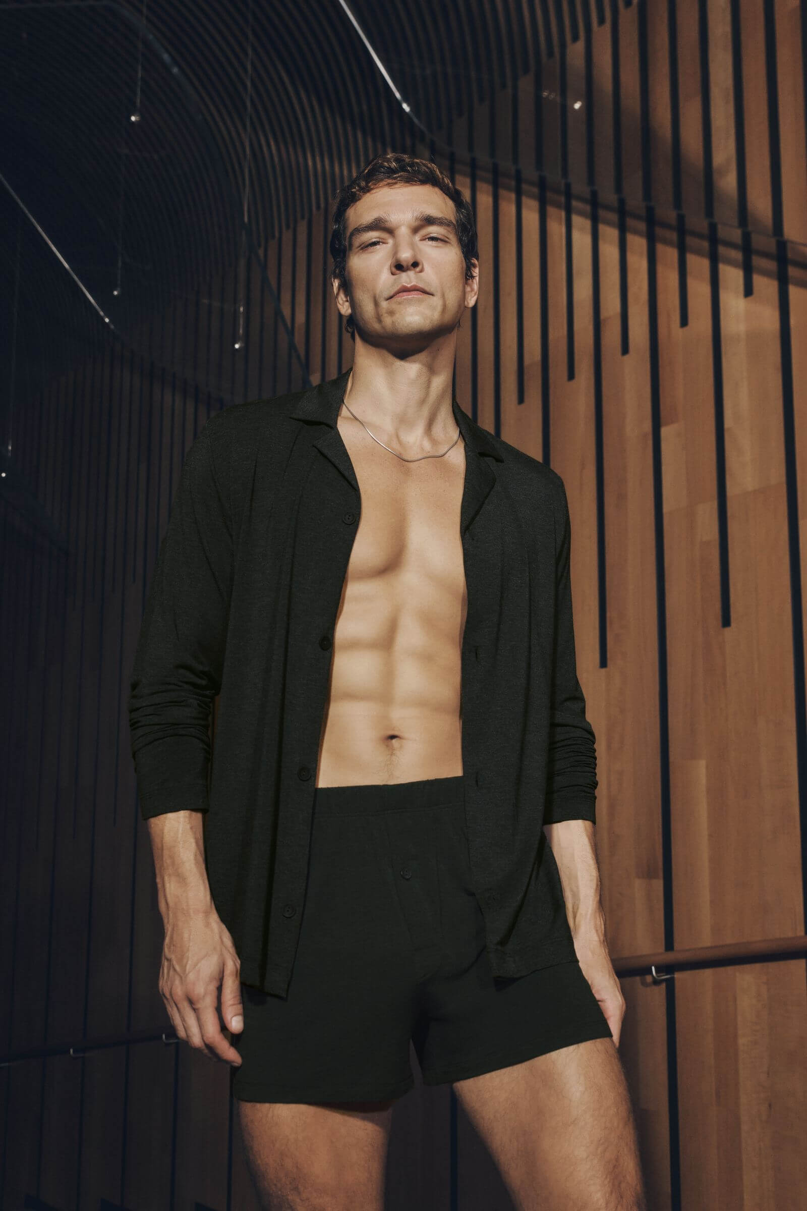 Трусы боксеры из вискозы. Цвет Черный (3044)