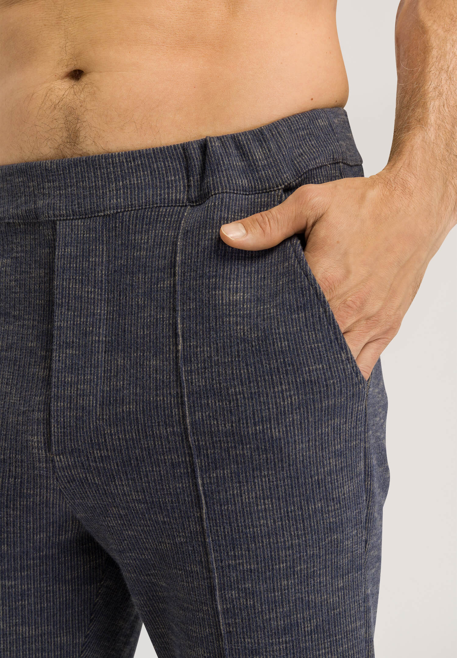 Хлопковые брюки на резинке. Цвет Синий (072398)