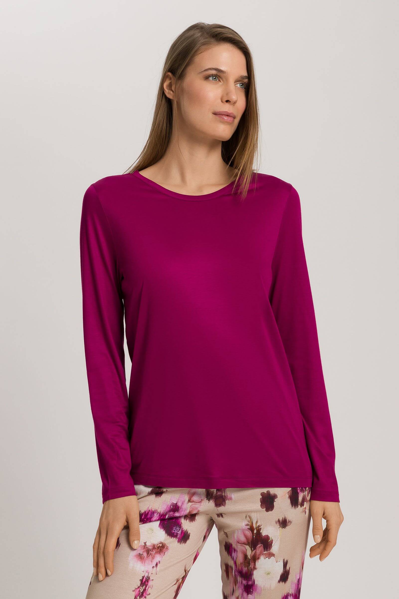 Лонгслив из 100% модала. Цвет Фуксия (072473)