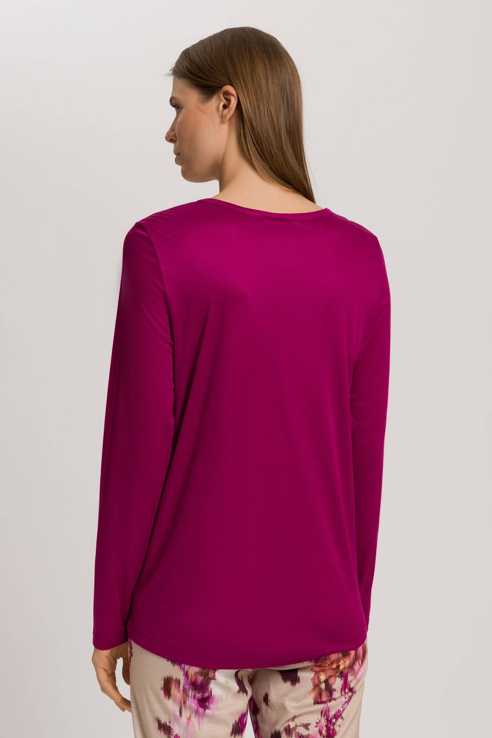 Лонгслив из 100% модала. Цвет Фуксия (072473)