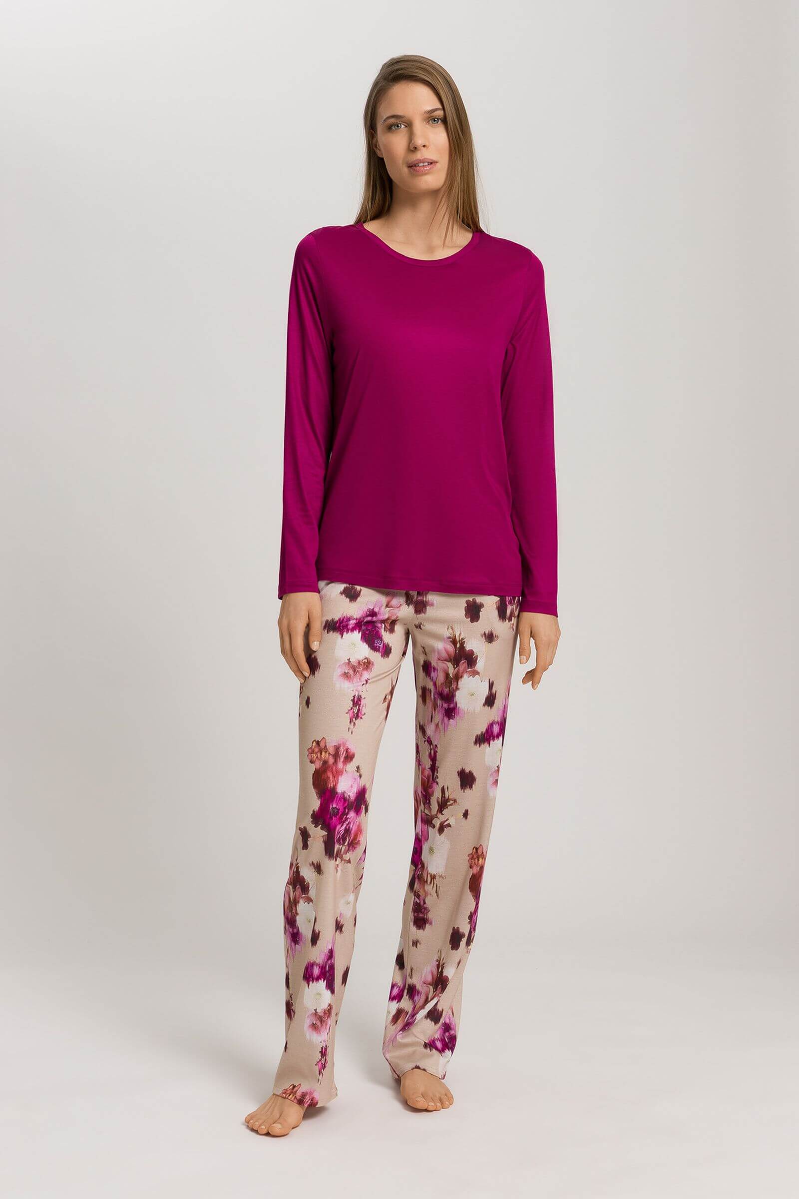 Лонгслив из 100% модала. Цвет Фуксия (072473)