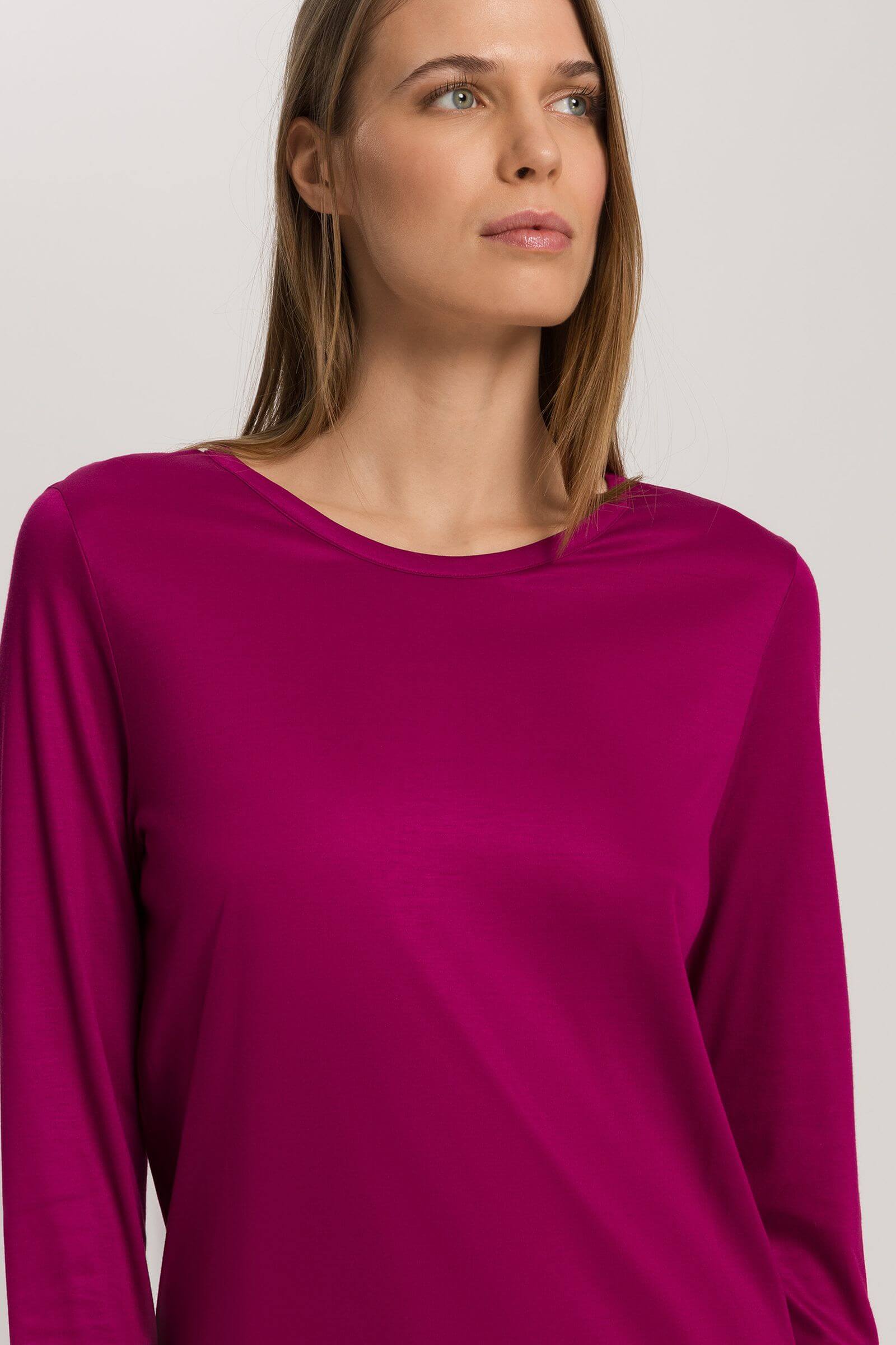 Лонгслив из 100% модала. Цвет Фуксия (072473)