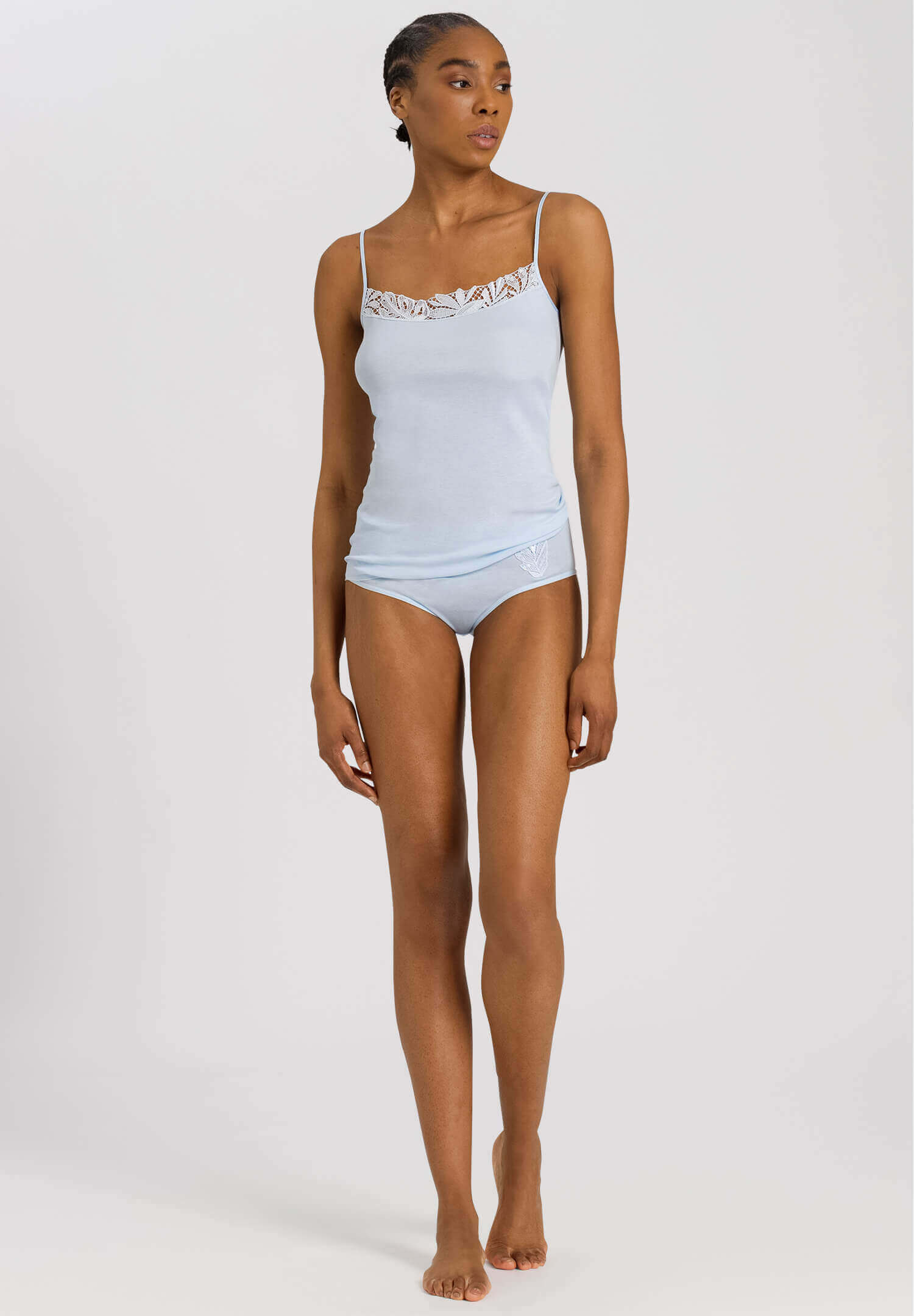 Бельевая майка из мерсеризованного хлопка. Цвет Голубой (071566)