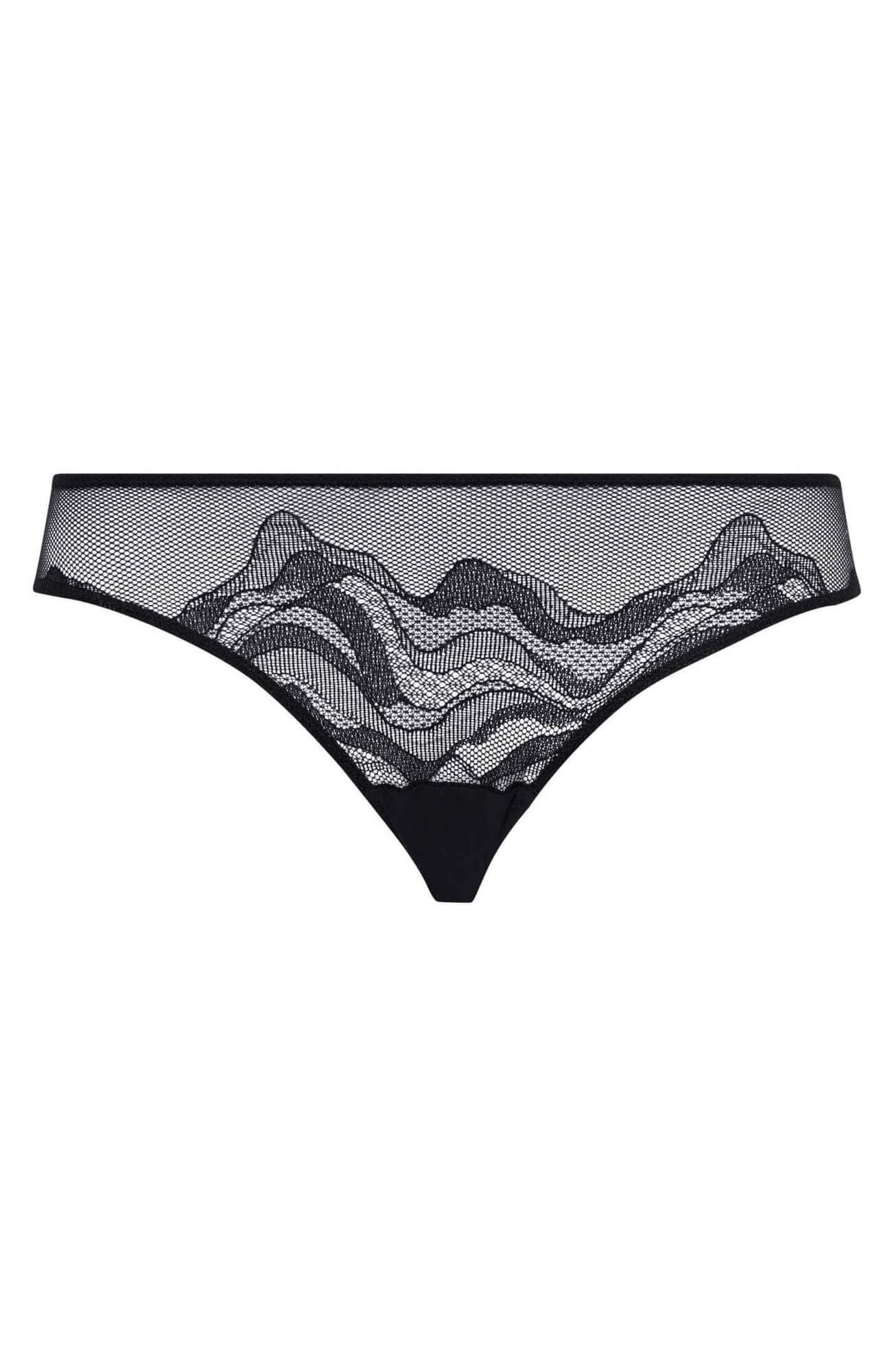 Трусы слипы с кружевом. Цвет Черный (070019)