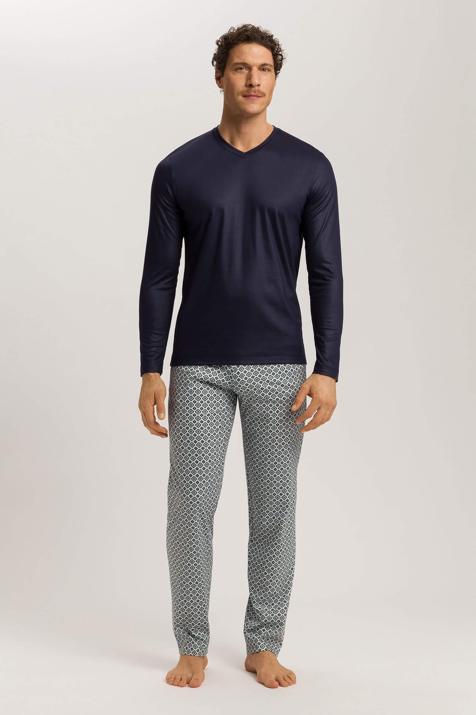 Пижама с длинным рукавом. Цвет Синий (3071)