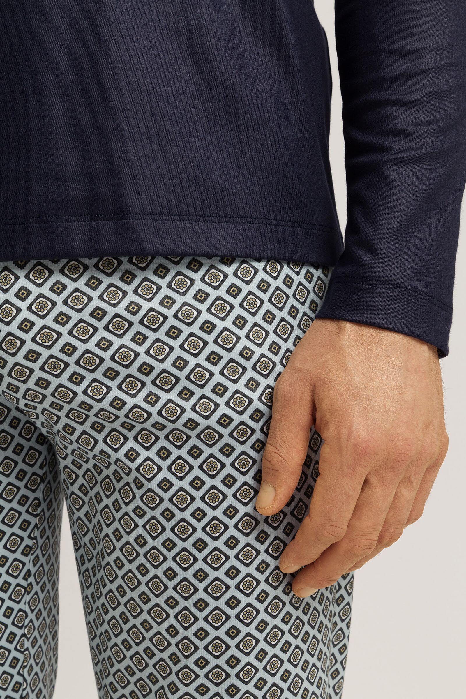 Пижама с длинным рукавом. Цвет Синий (3071)