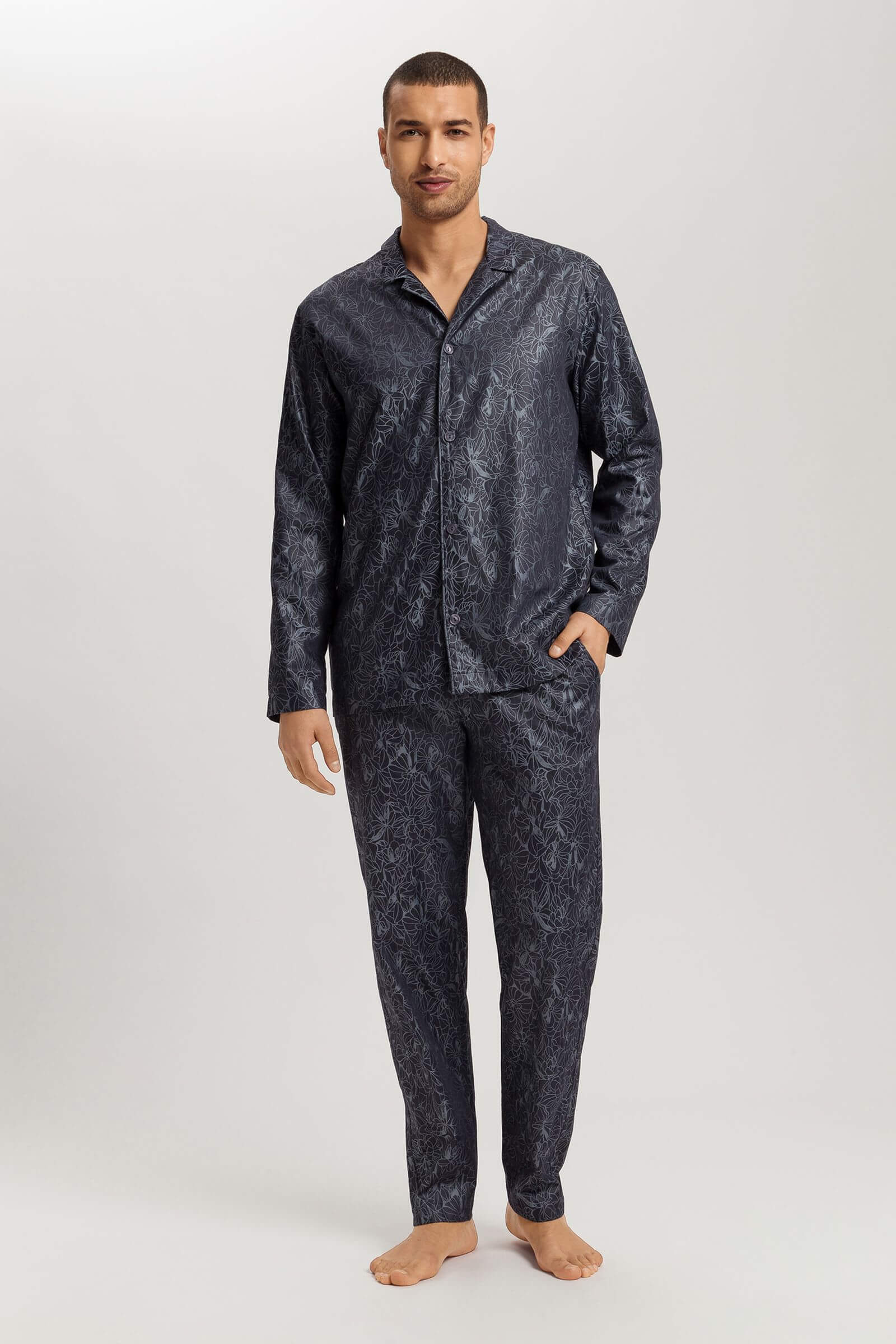 Пижама из 100% мерсеризованного хлопка. Цвет Синий (073038)