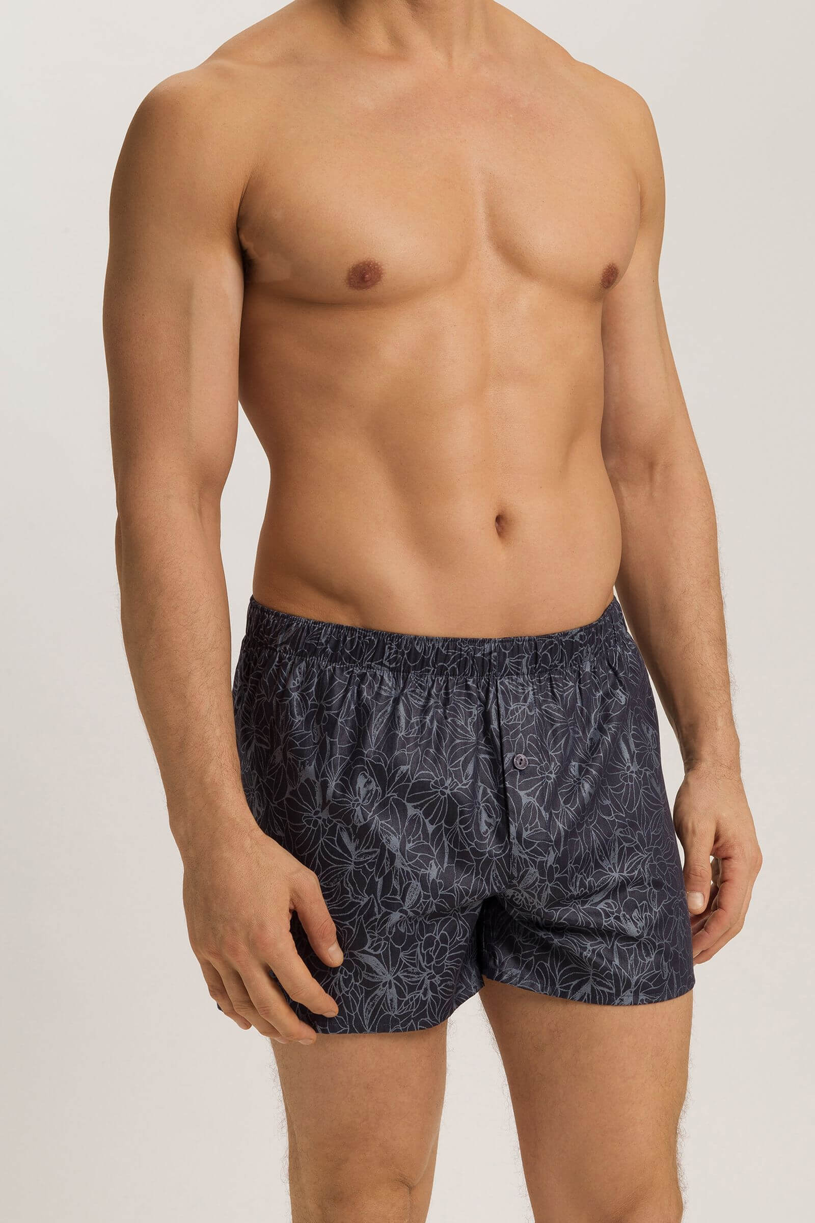 Трусы боксеры из 100% мерсеризованного хлопка. Цвет Синий (073038)