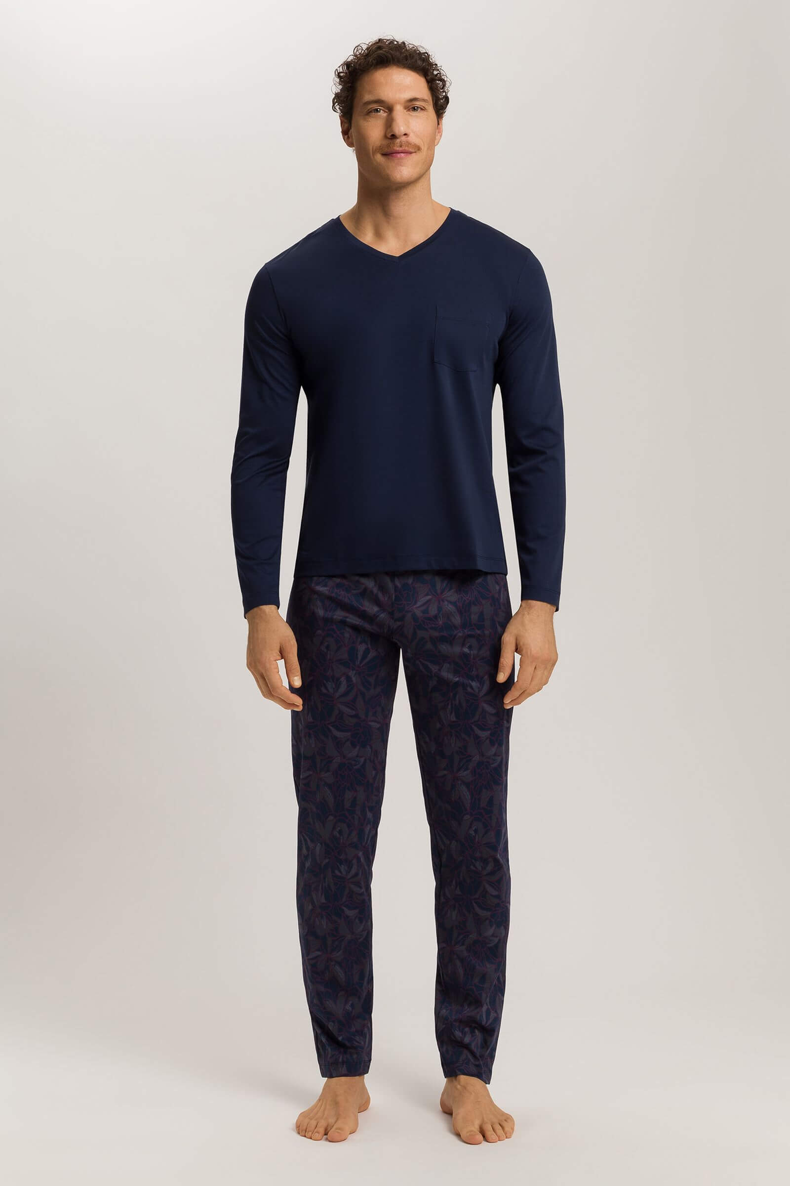 Пижама из 100% мерсеризованного хлопка. Цвет Синий (073037)