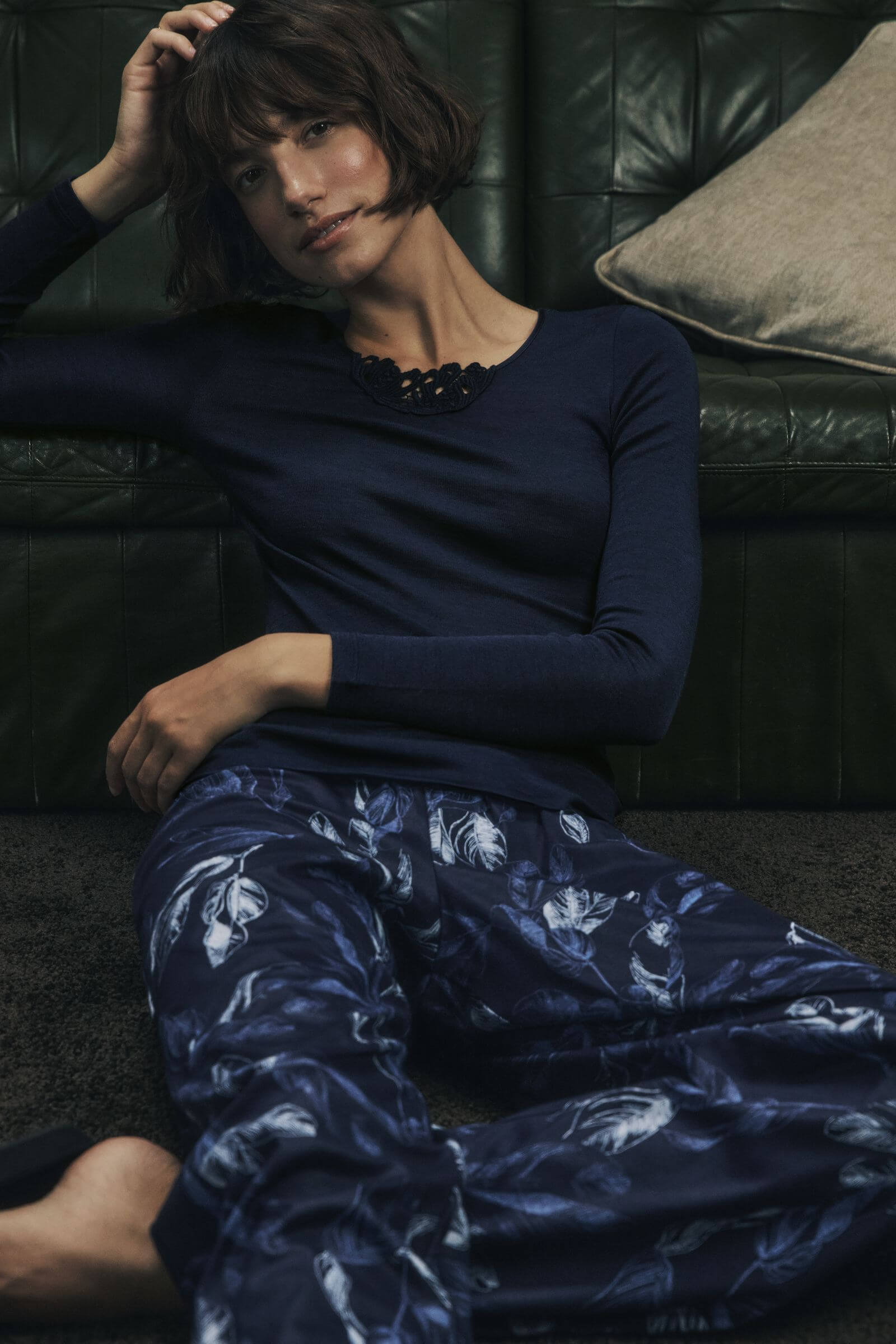 Пижамные брюки на резинке. Цвет Синий (073053)