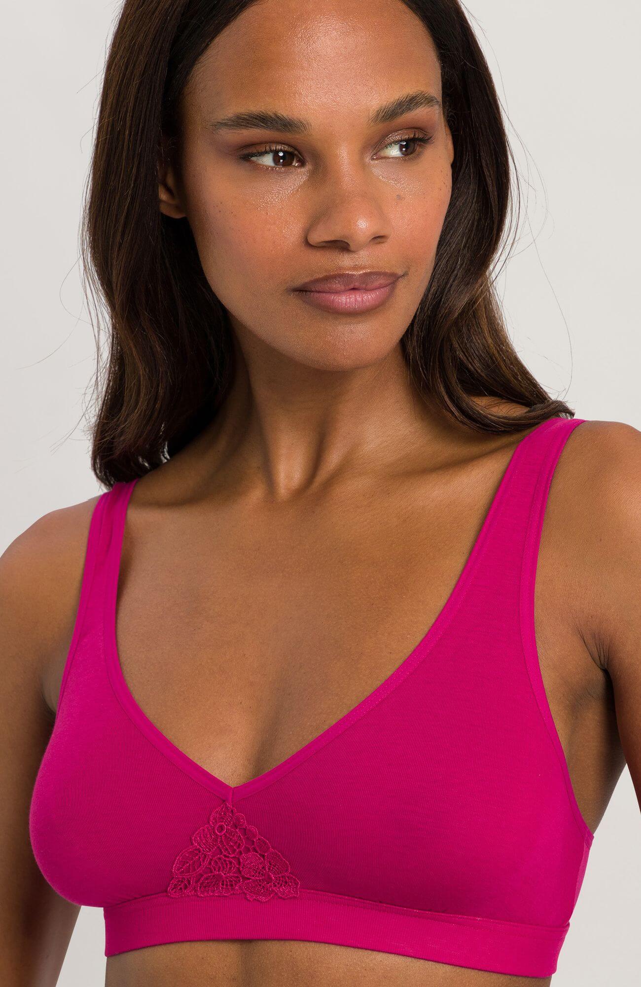 Бюстгальтер с треугольными чашками без косточек. Цвет Фуксия (072462)