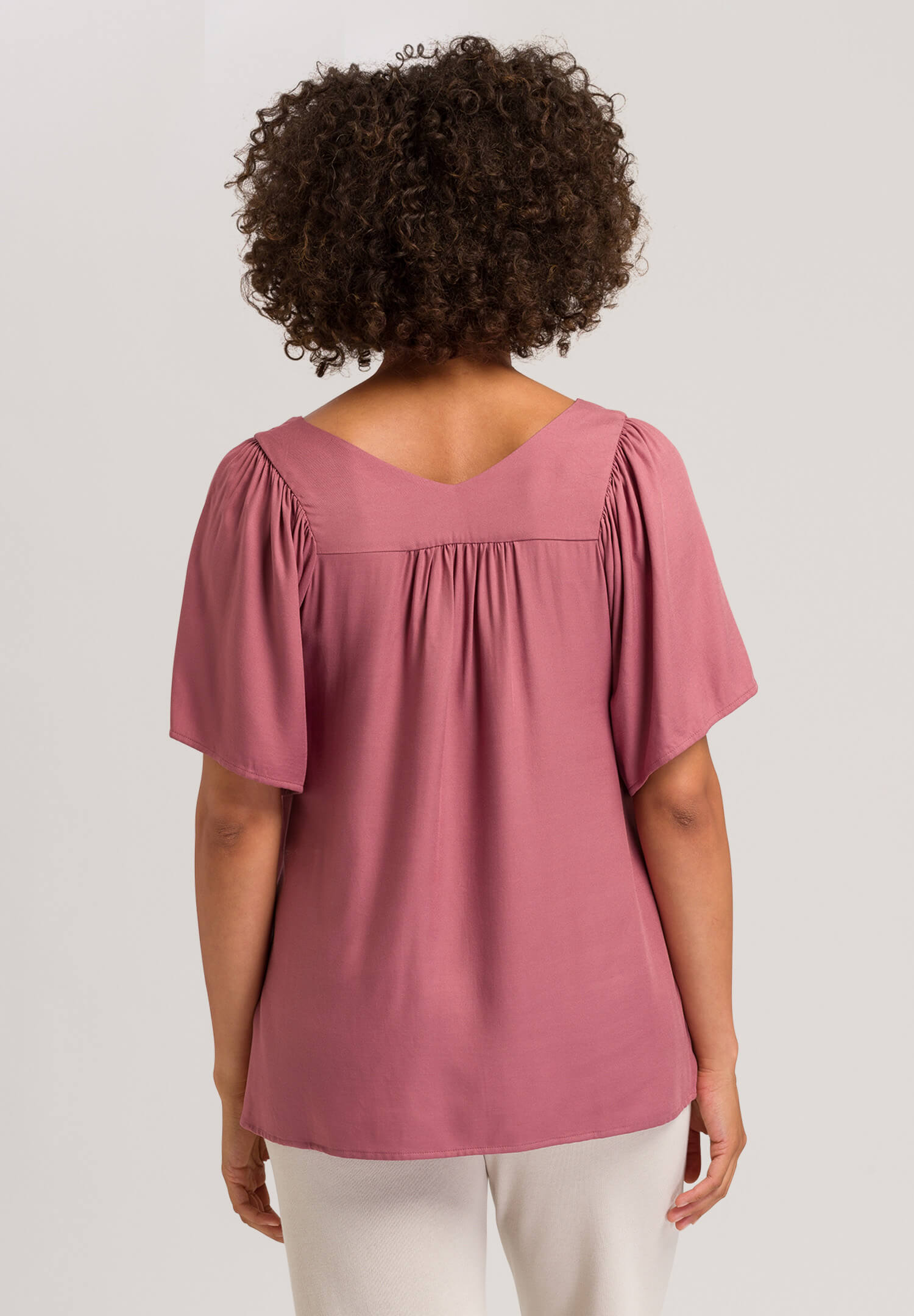 Блузка из шелковистой вискозы. Цвет Розовый (072425)