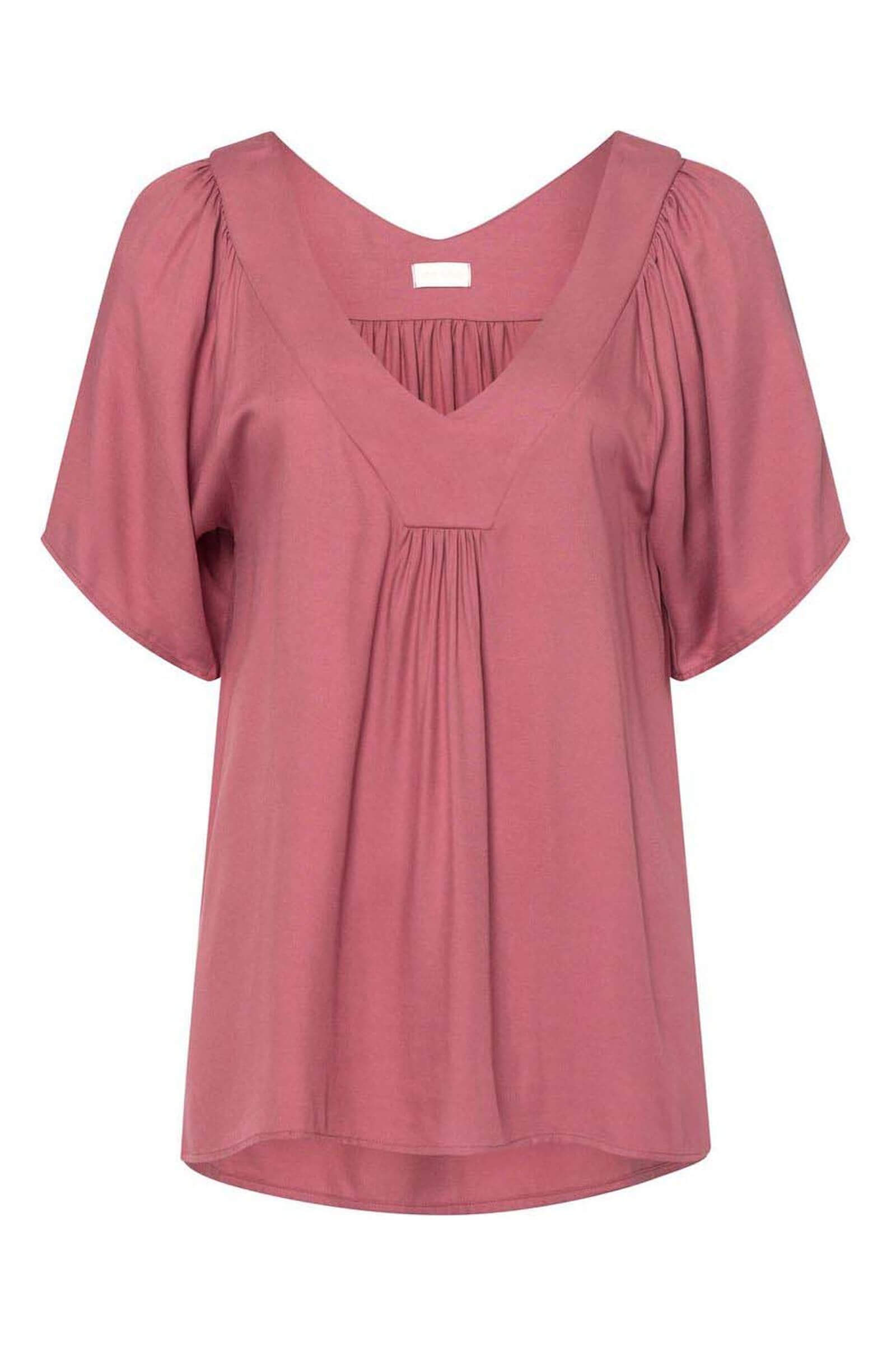 Блузка из шелковистой вискозы. Цвет Розовый (072425)