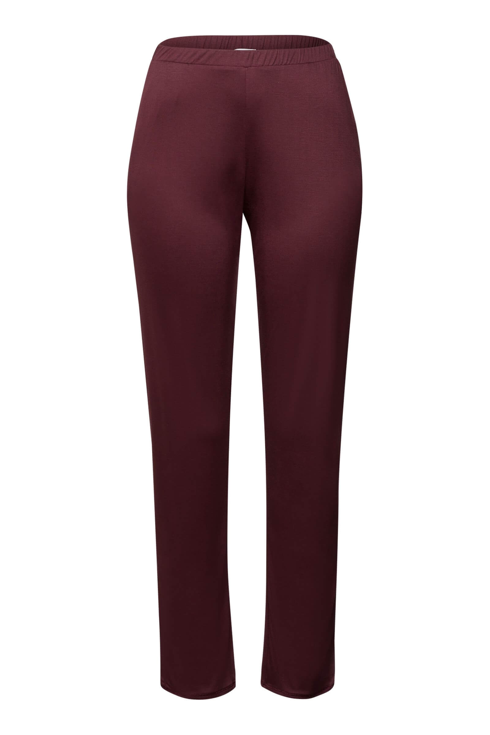 Брюки из микромодала и шелка с разрезами снизу. Цвет Бордовый (072421)