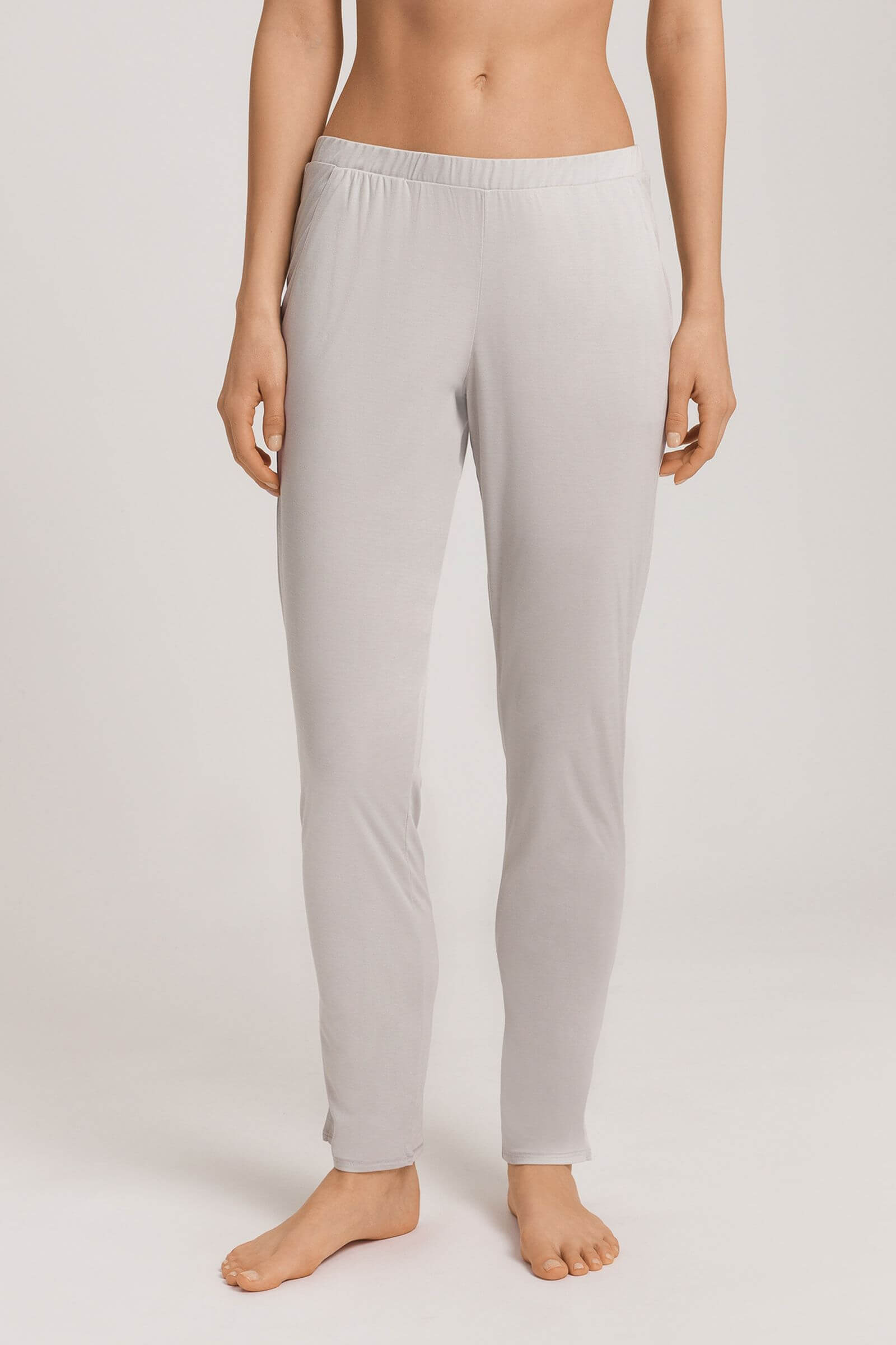 Брюки из микромодала и шелка с разрезами снизу. Цвет Серый (072652)