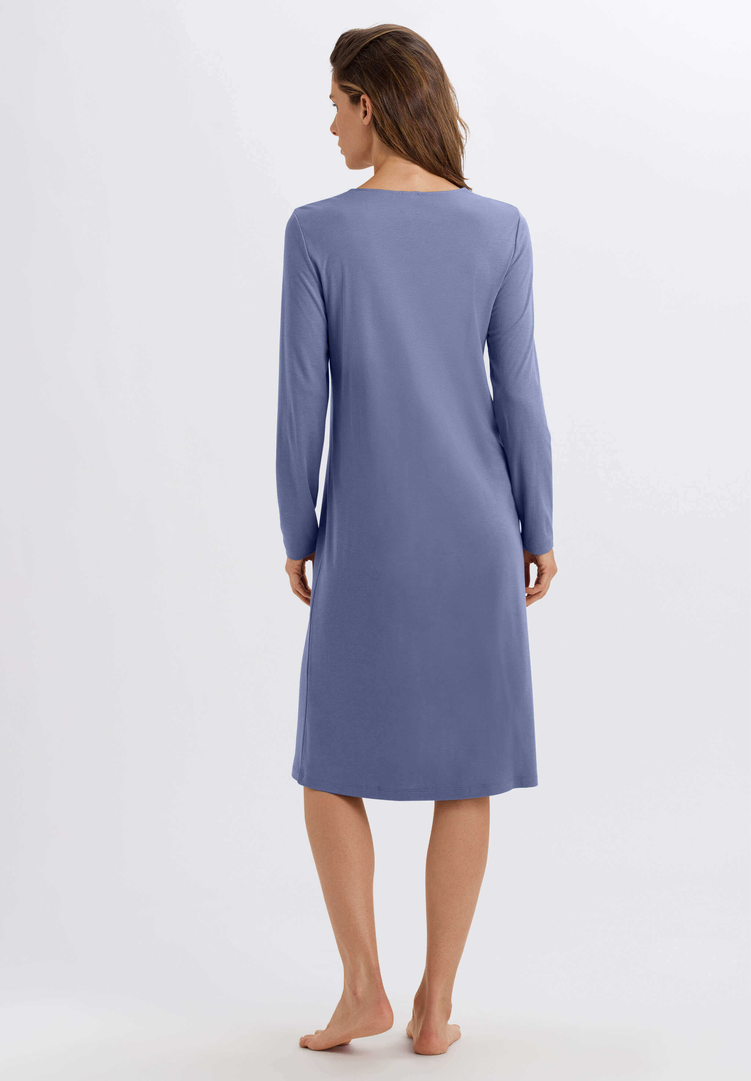 Ночная рубашка с длинным рукавом. Цвет Синий (071554)