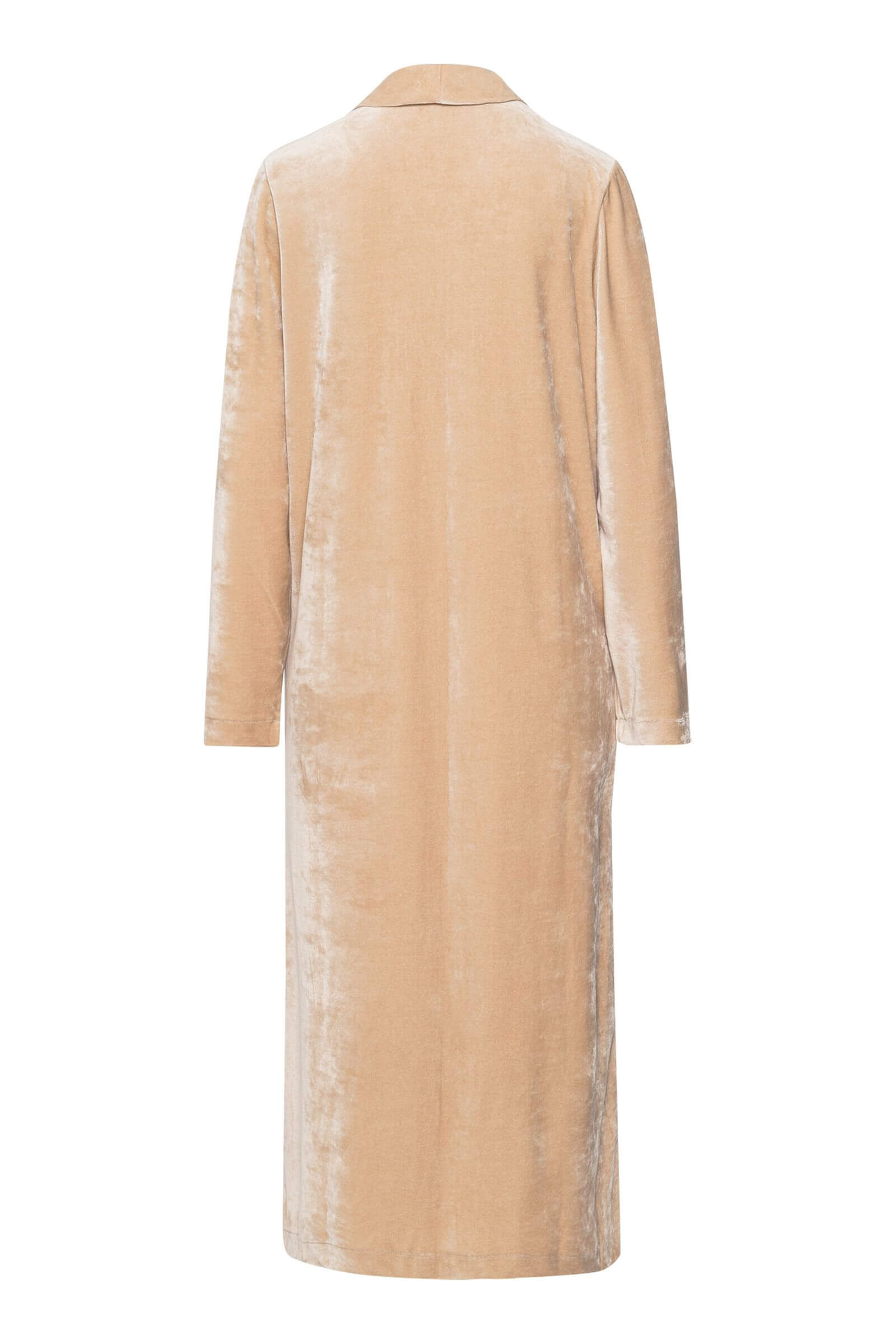 Бархатный халат из хлопка и модала. Цвет Бежевый (072216)