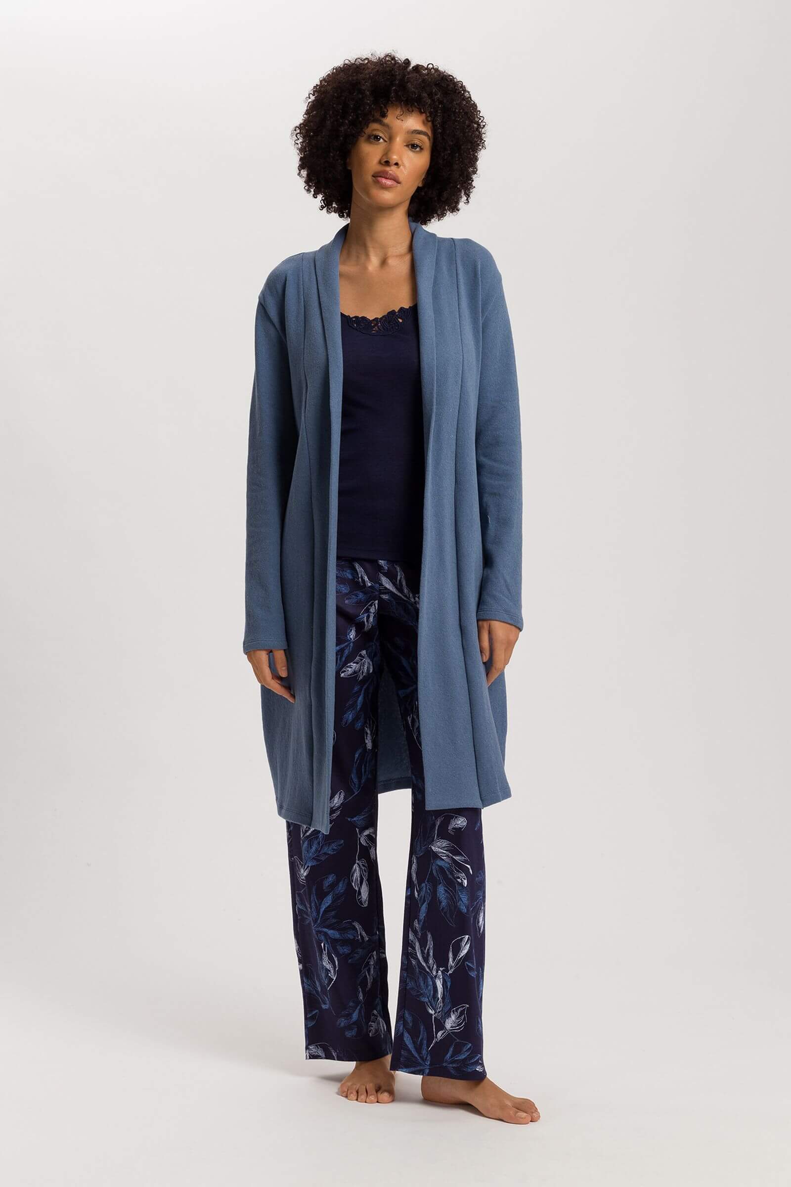 Халат из смесового хлопка. Цвет Синий (073057)