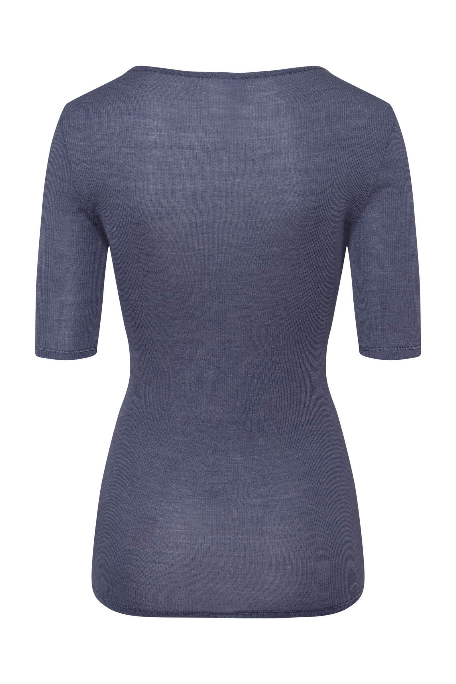 Термолонгслив из шерсти и шелка. Цвет Синий (072602)