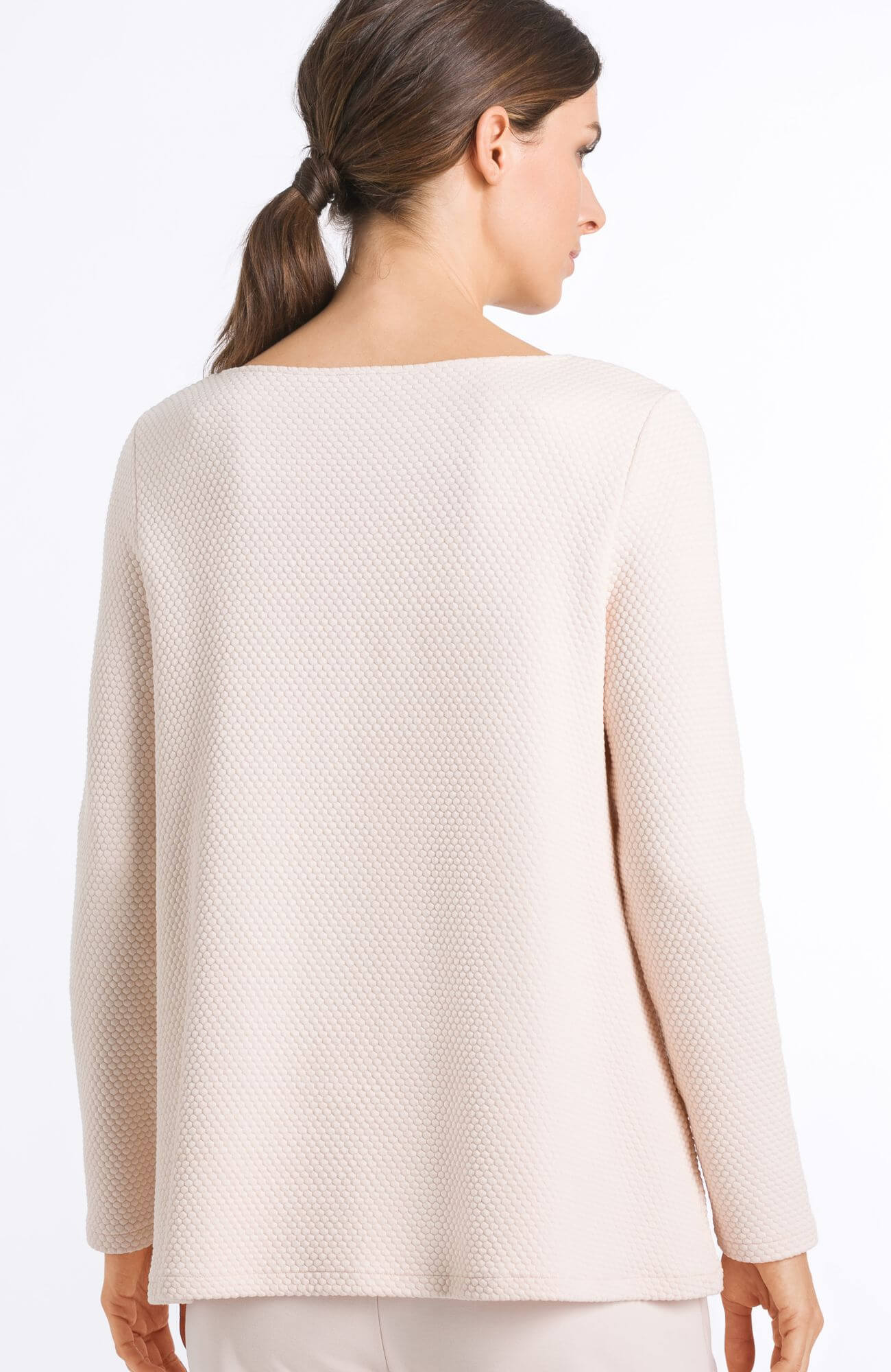 Джемпер с вырезом-лодочкой. Цвет Пудровый (071356)