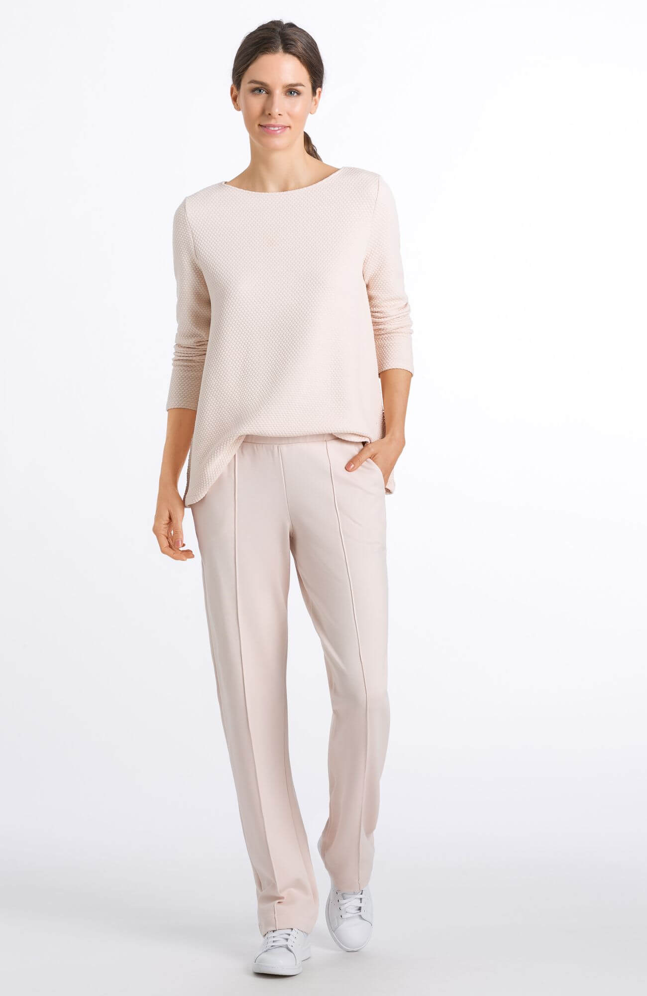 Джемпер с вырезом-лодочкой. Цвет Пудровый (071356)