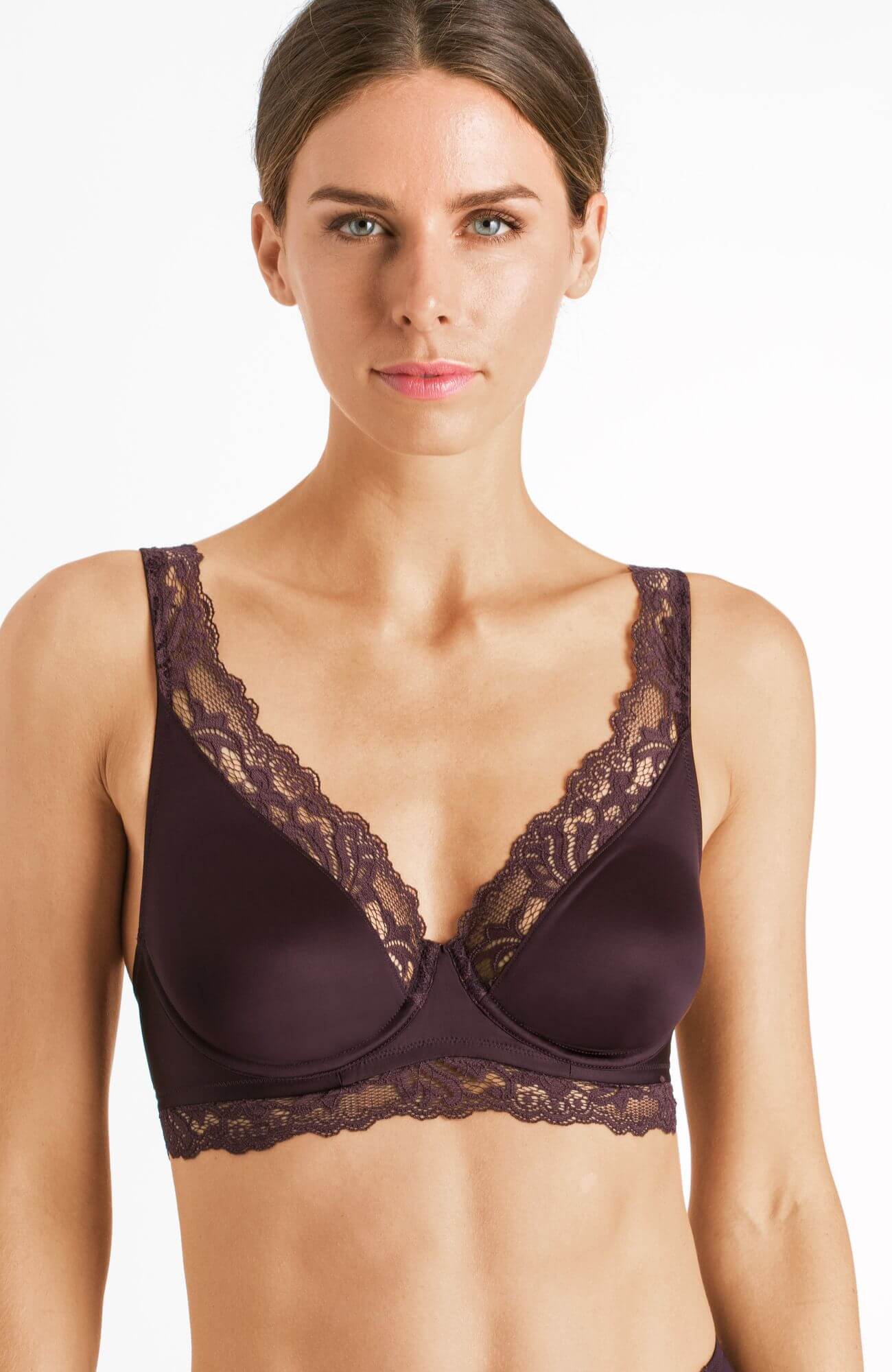 Бюстгальтер с треугольными чашками на косточках. Цвет Коричневый (071492)