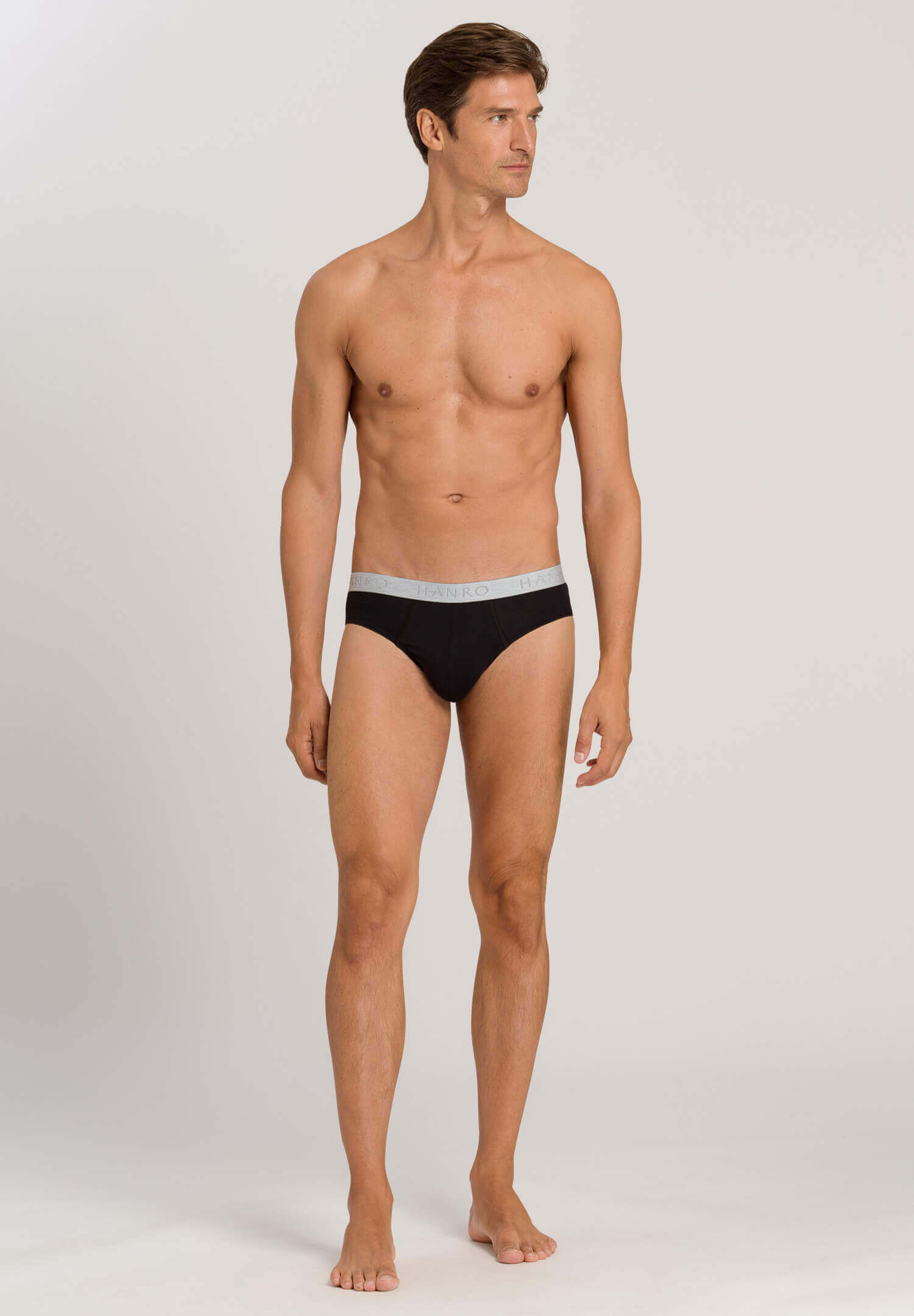 Комплект трусов брифов из мерсеризованного хлопка. Цвет Черный (070019)