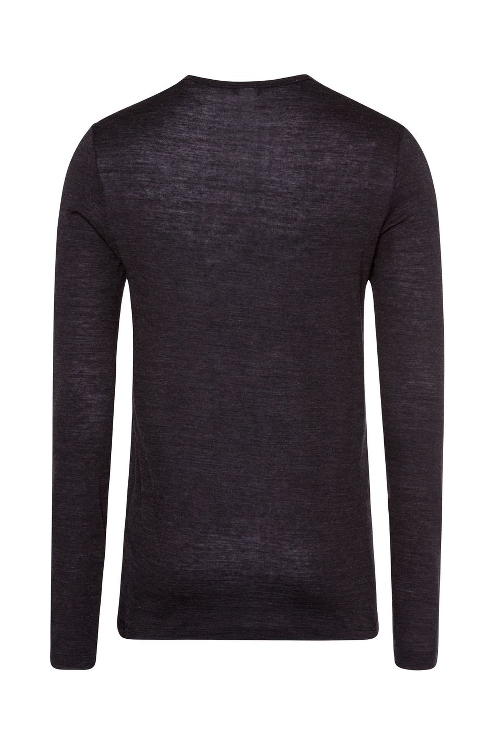Термолонгслив из шерсти и шелка. Цвет Черный (070924)