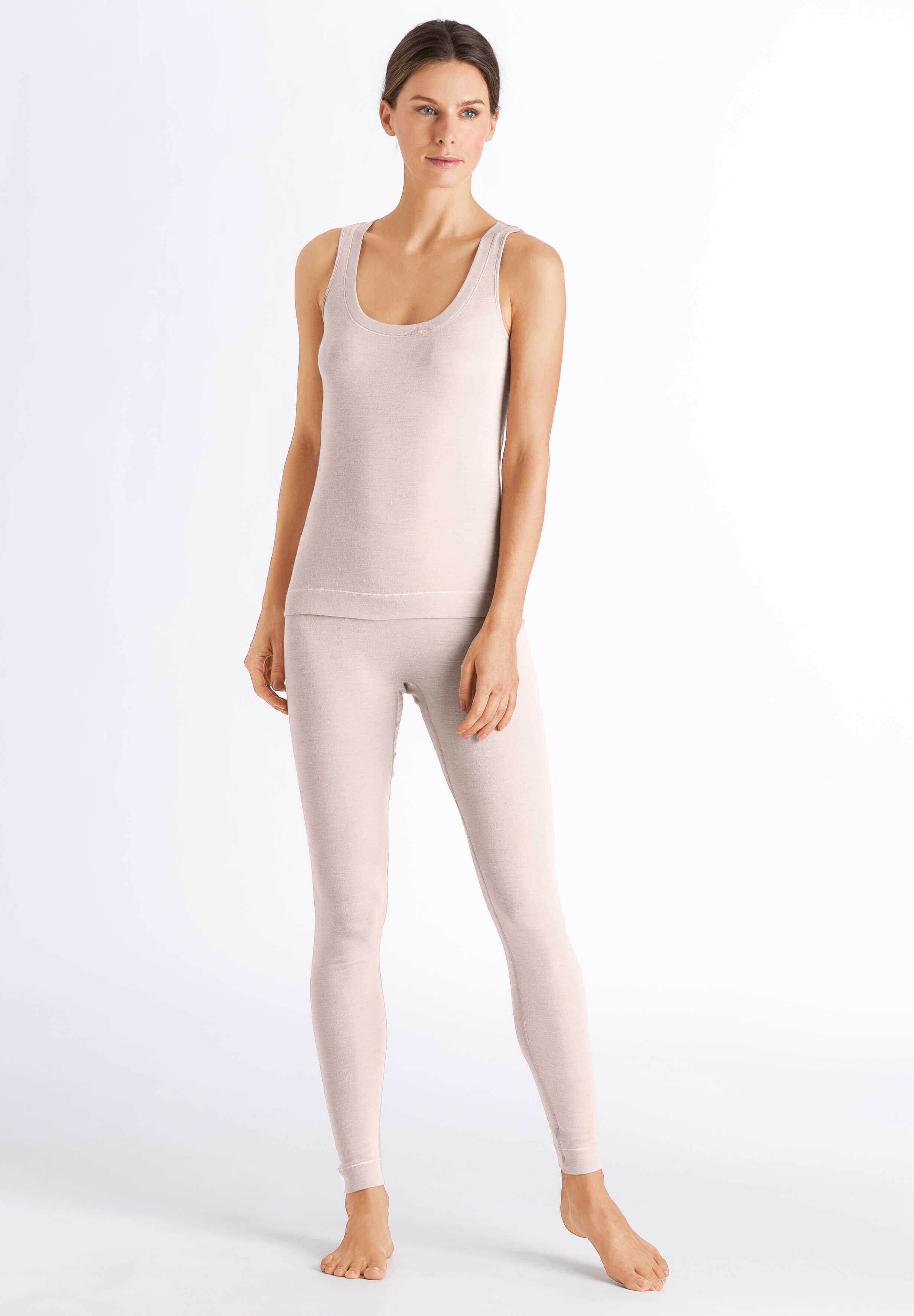 Термомайка из кашемира и шелка. Цвет Пудровый (071203)