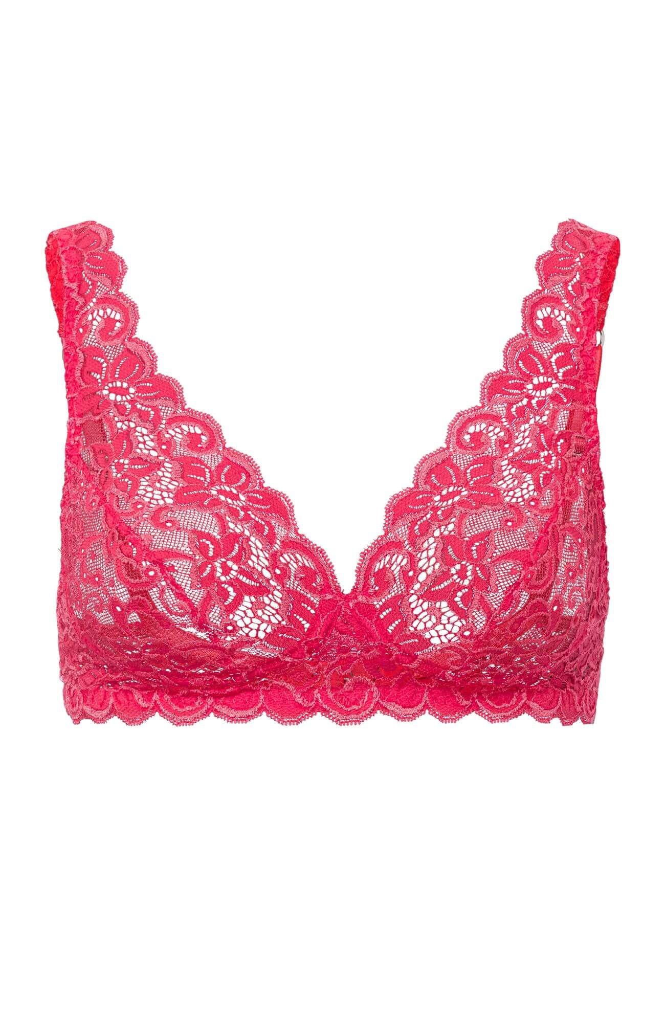 Кружевной бюстгальтер с треугольными чашками. Цвет Розовый (071399)