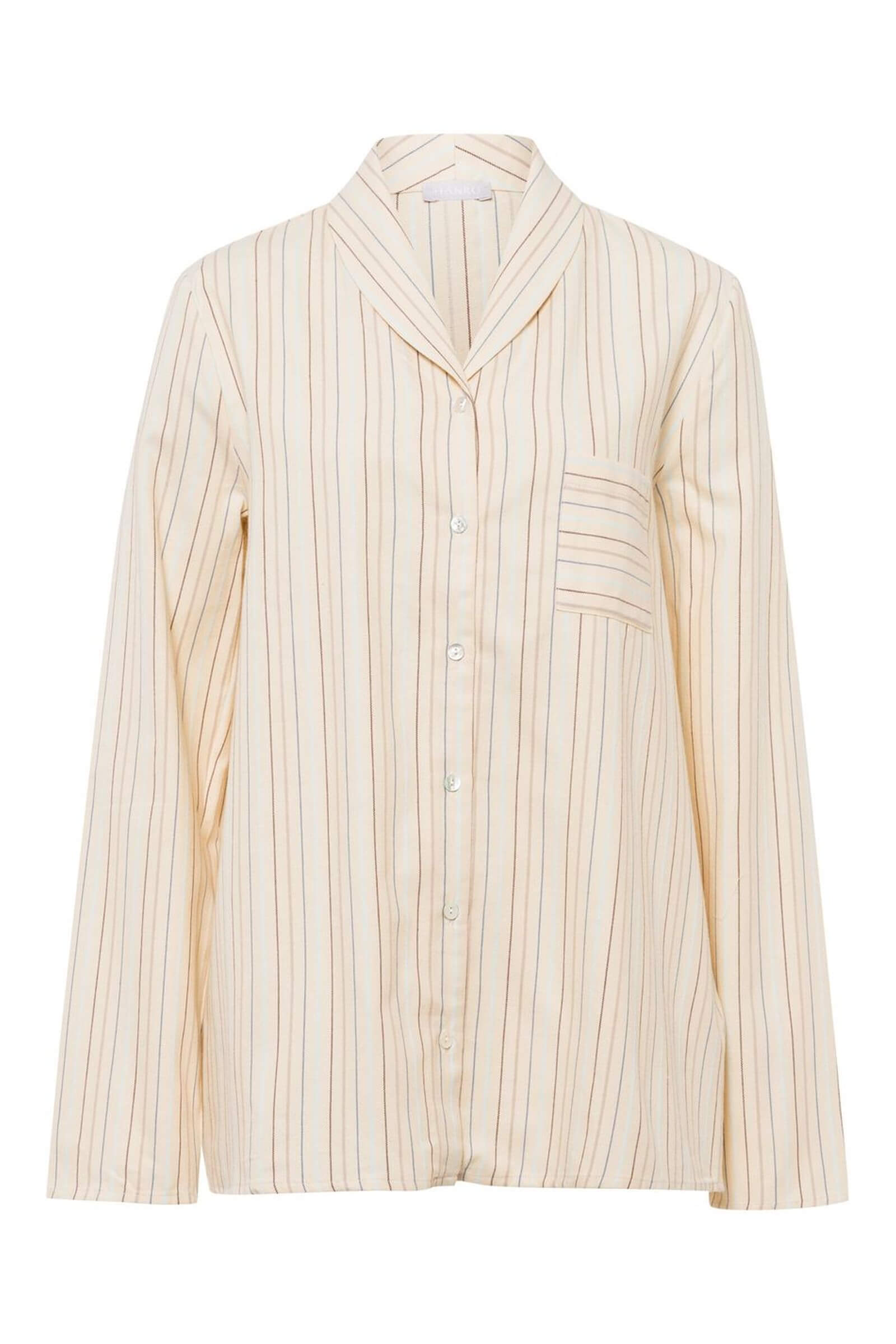 Пижамная рубашка с длинным рукавом. Цвет Бежевый (072395)