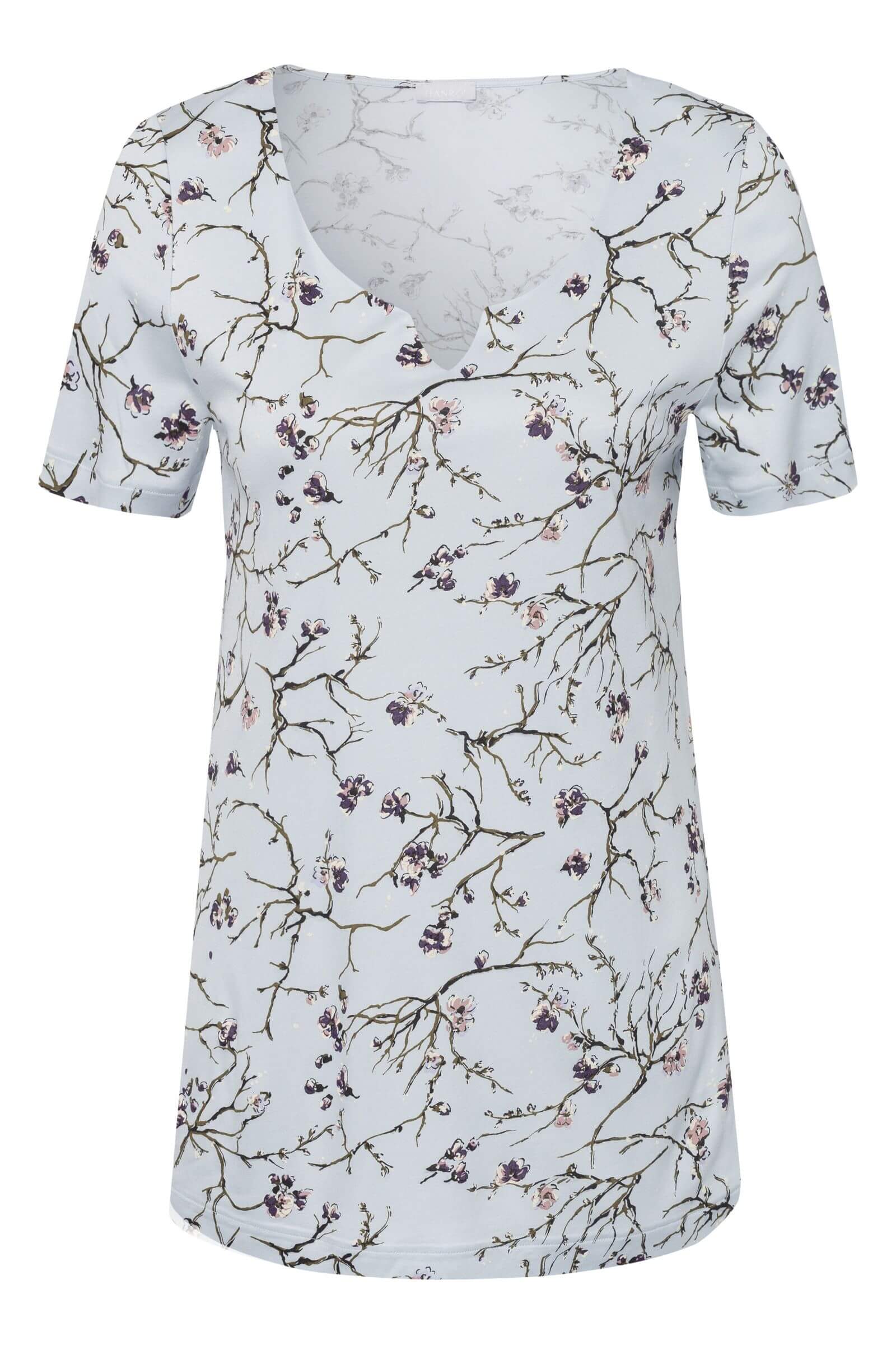 Пижамная футболка из шелковистого микромодала. Цвет Голубой (071932)