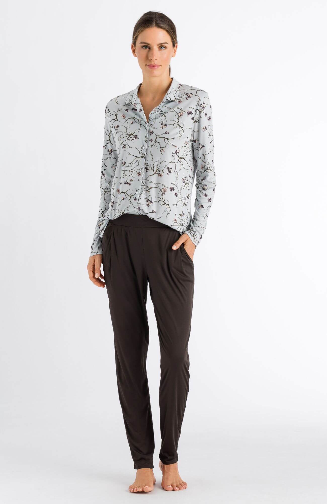 Пижамная рубашка из мягкого модала. Цвет Голубой (1932)