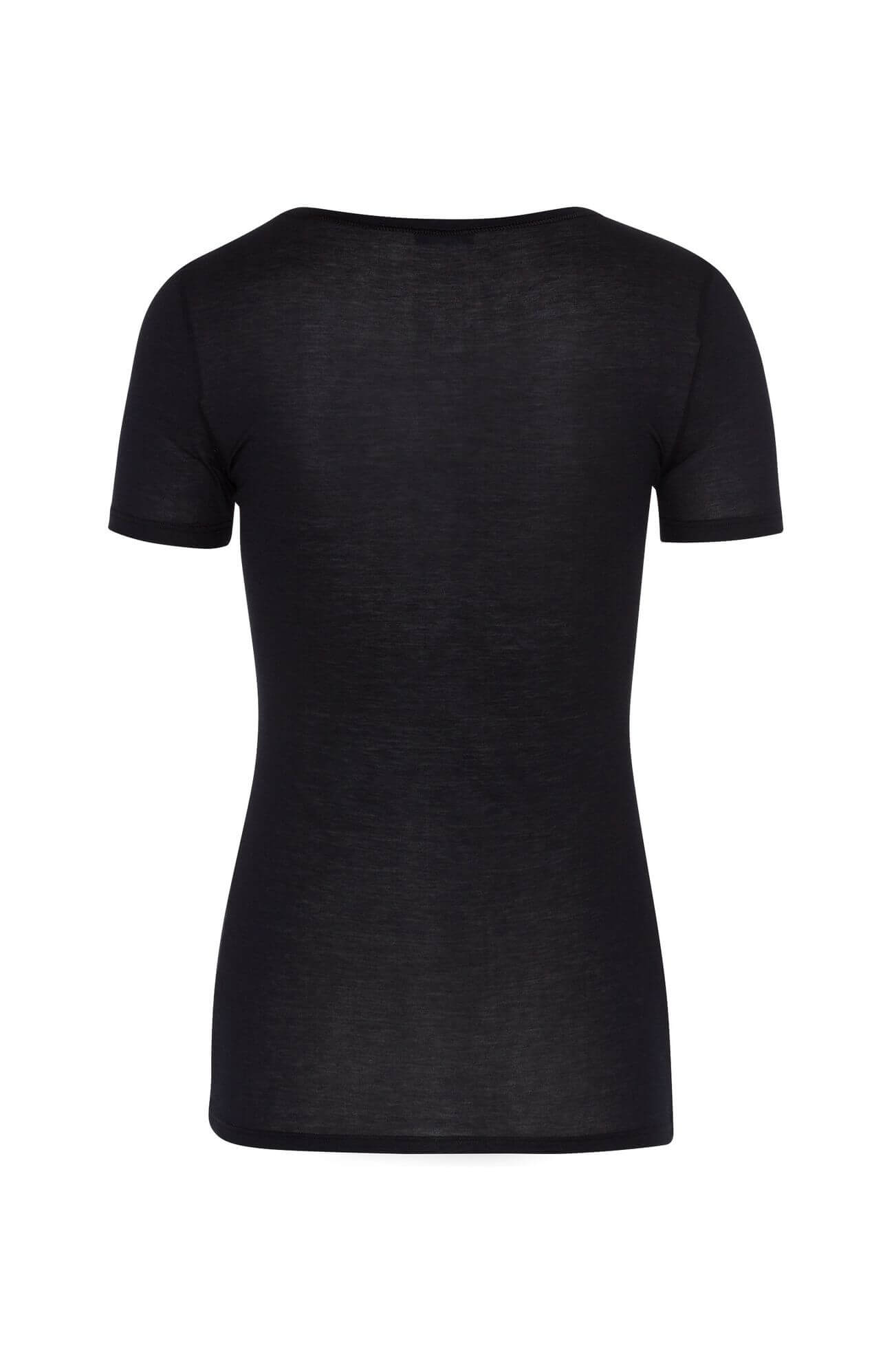 Футболка с глубоким вырезом. Цвет Черный (070019)