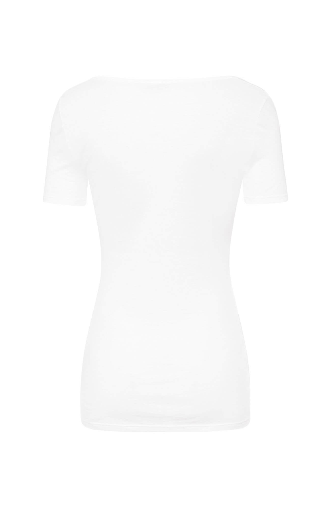 Футболка с глубоким вырезом. Цвет Белый (070101)