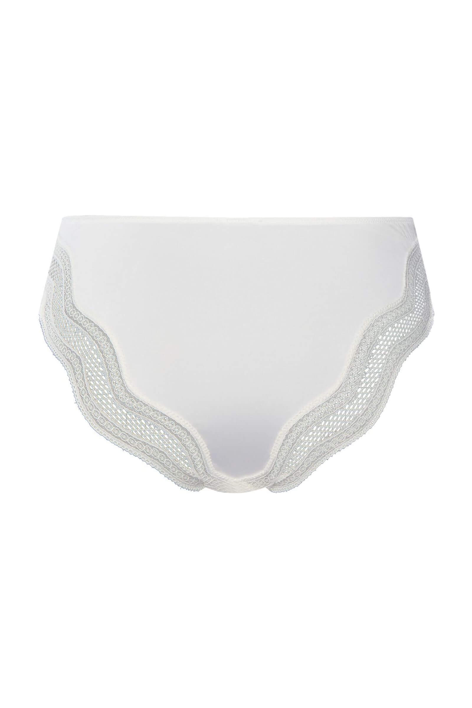 Трусы слипы с кружевом. Цвет Белый (070102)