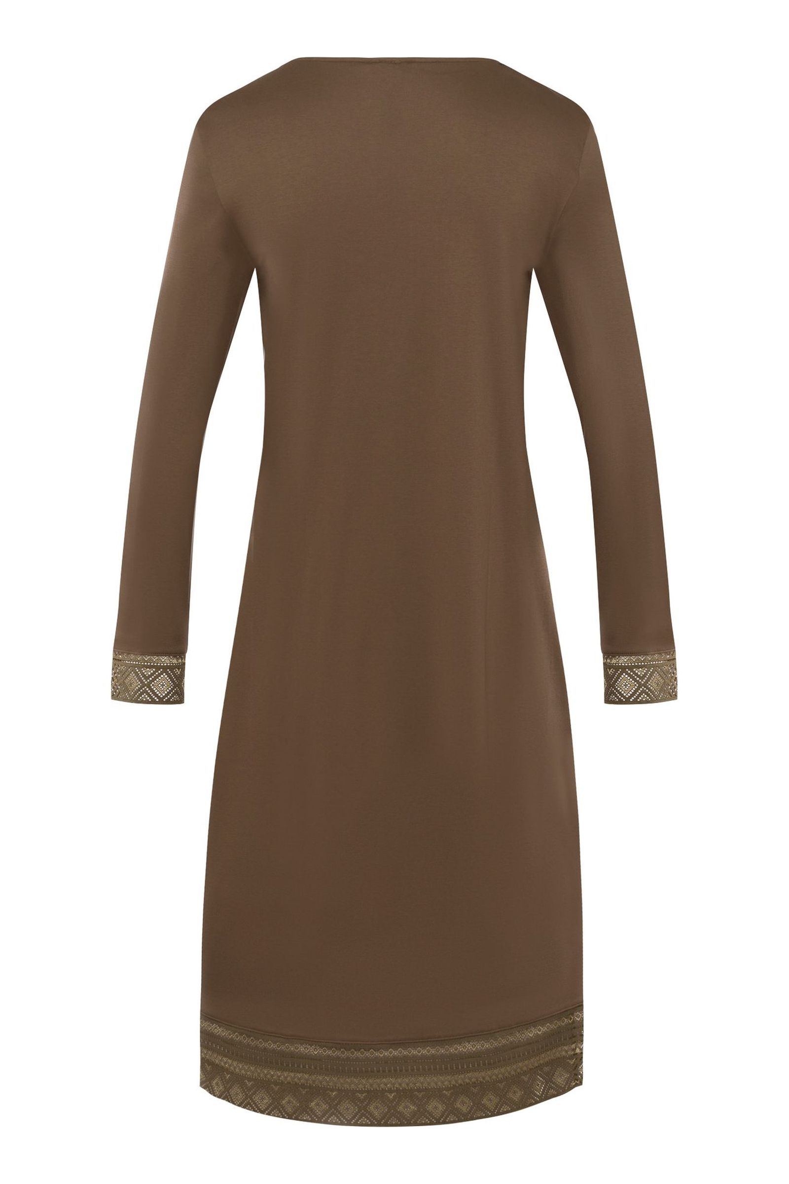 Ночная сорочка с длинным рукавом. Цвет Оливковый (071775)